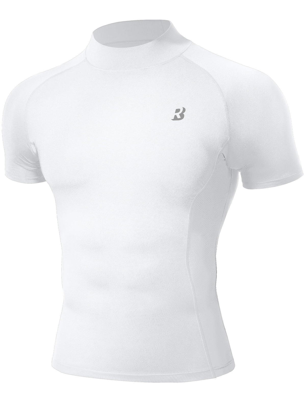Men's Mock-Neck Short-Sleeve Compression Shirt