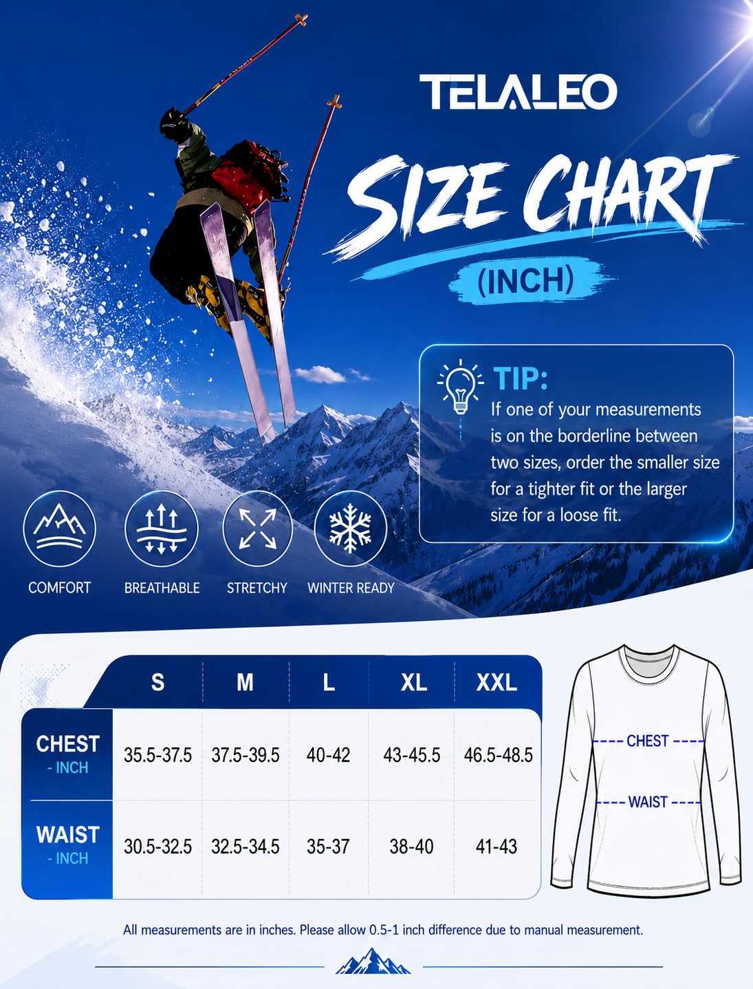 Men's Multi-Pack Fleece-Lined Thermal Compression Shirts