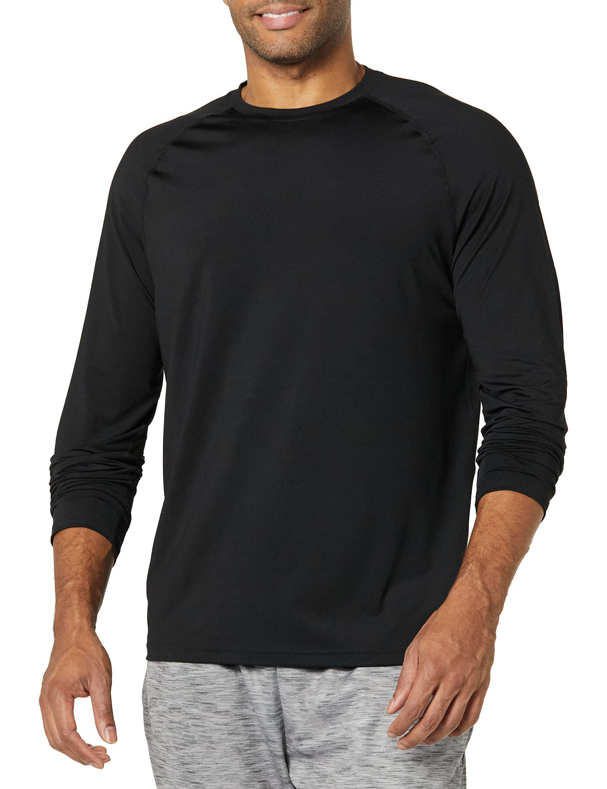 Amazon Essentials Men's Active Quick Dry Tech Stretch Lightweight Long-Sleeve T-Shirt (Available in Big&Tall)