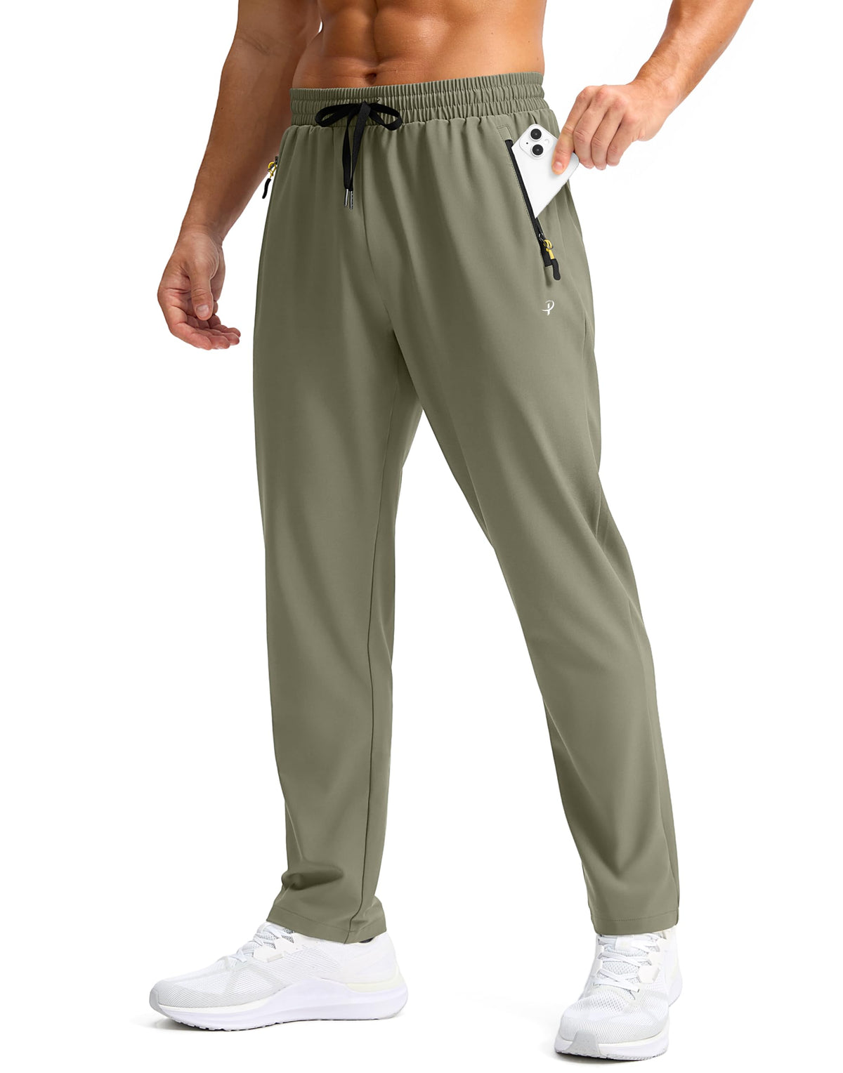 Men's Lightweight Quick-Dry Hiking Pants with Zipper Pockets