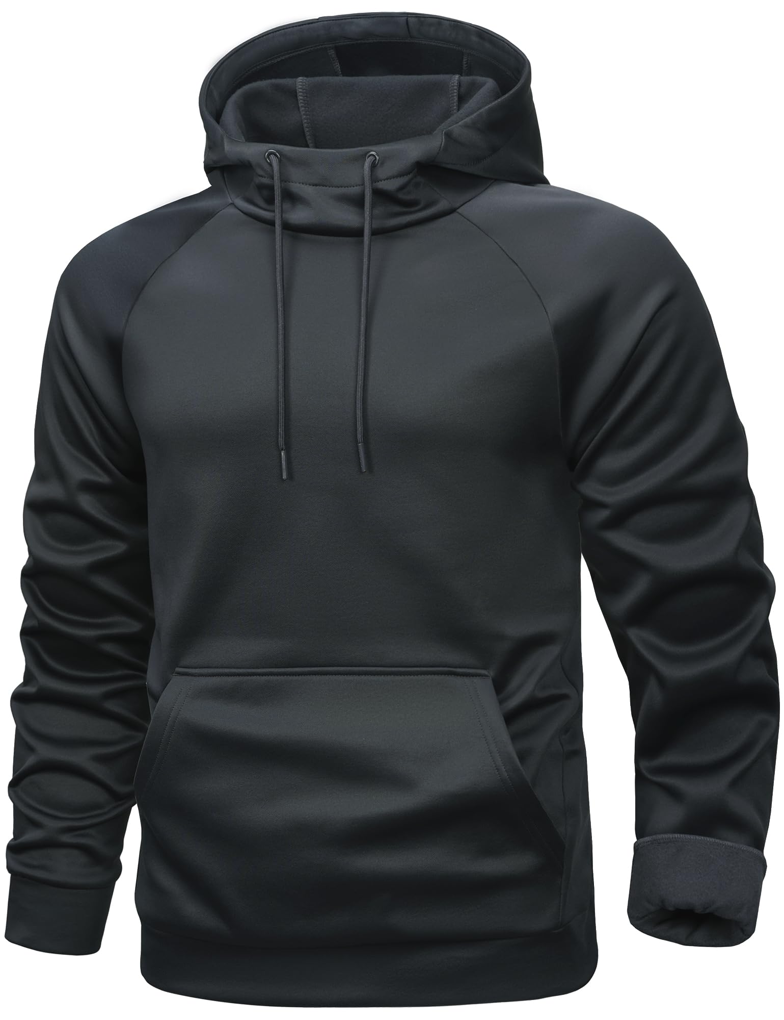 Men's Fleece-Lined Pullover Hoodie with Kangaroo Pocket
