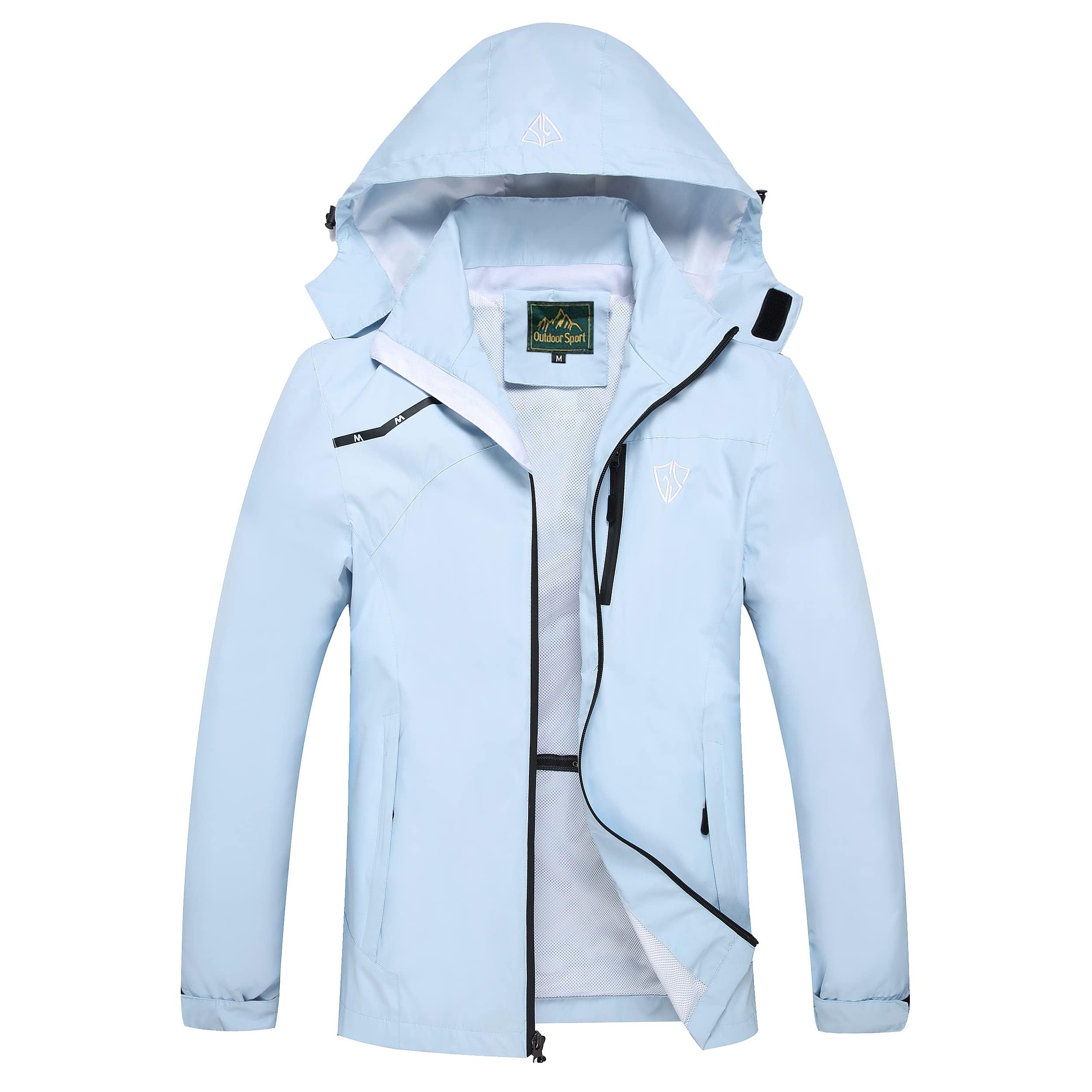 Men's Waterproof Lightweight Hooded Windbreaker Jacket