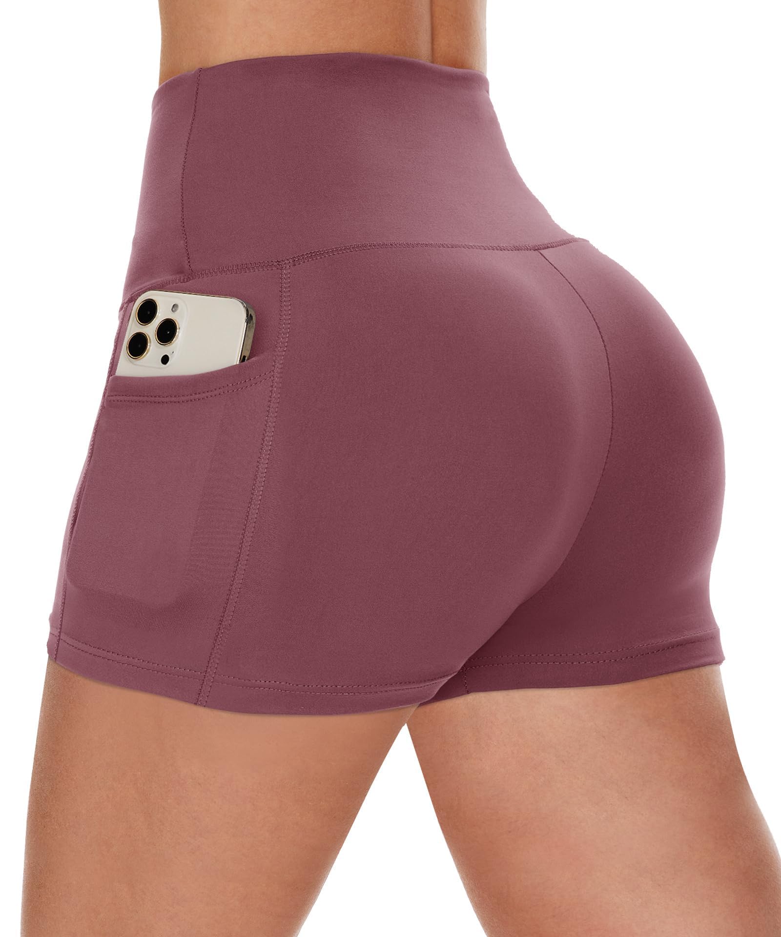 Women's High-Waist Biker Shorts with Pockets