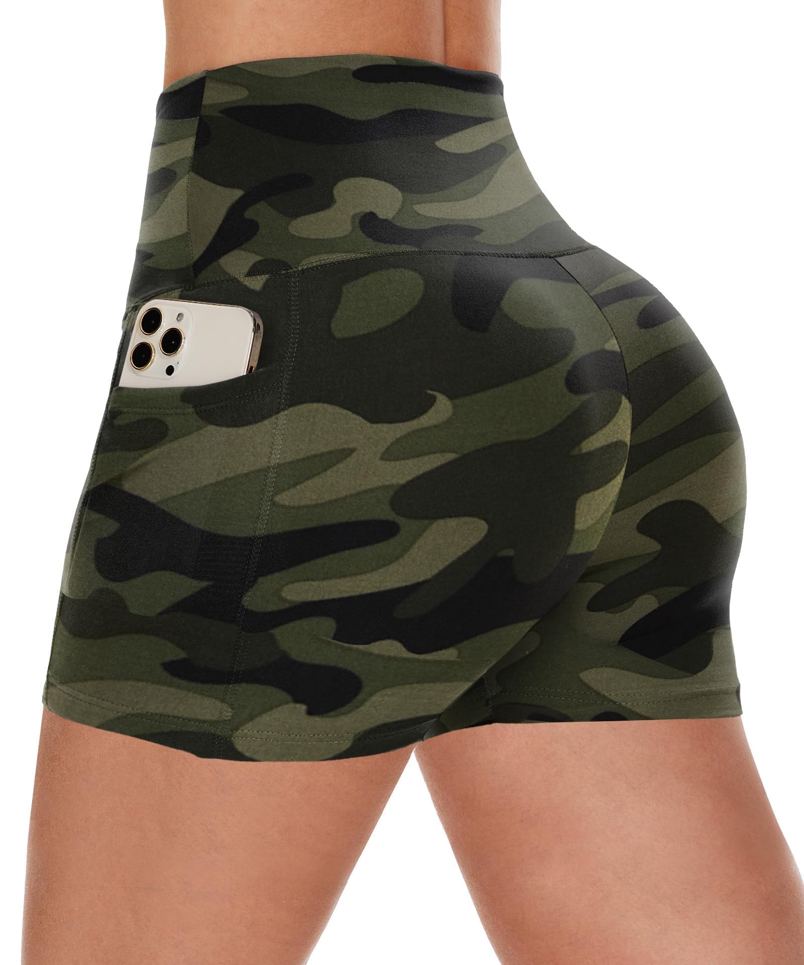 Women's High-Waist Biker Shorts with Pockets