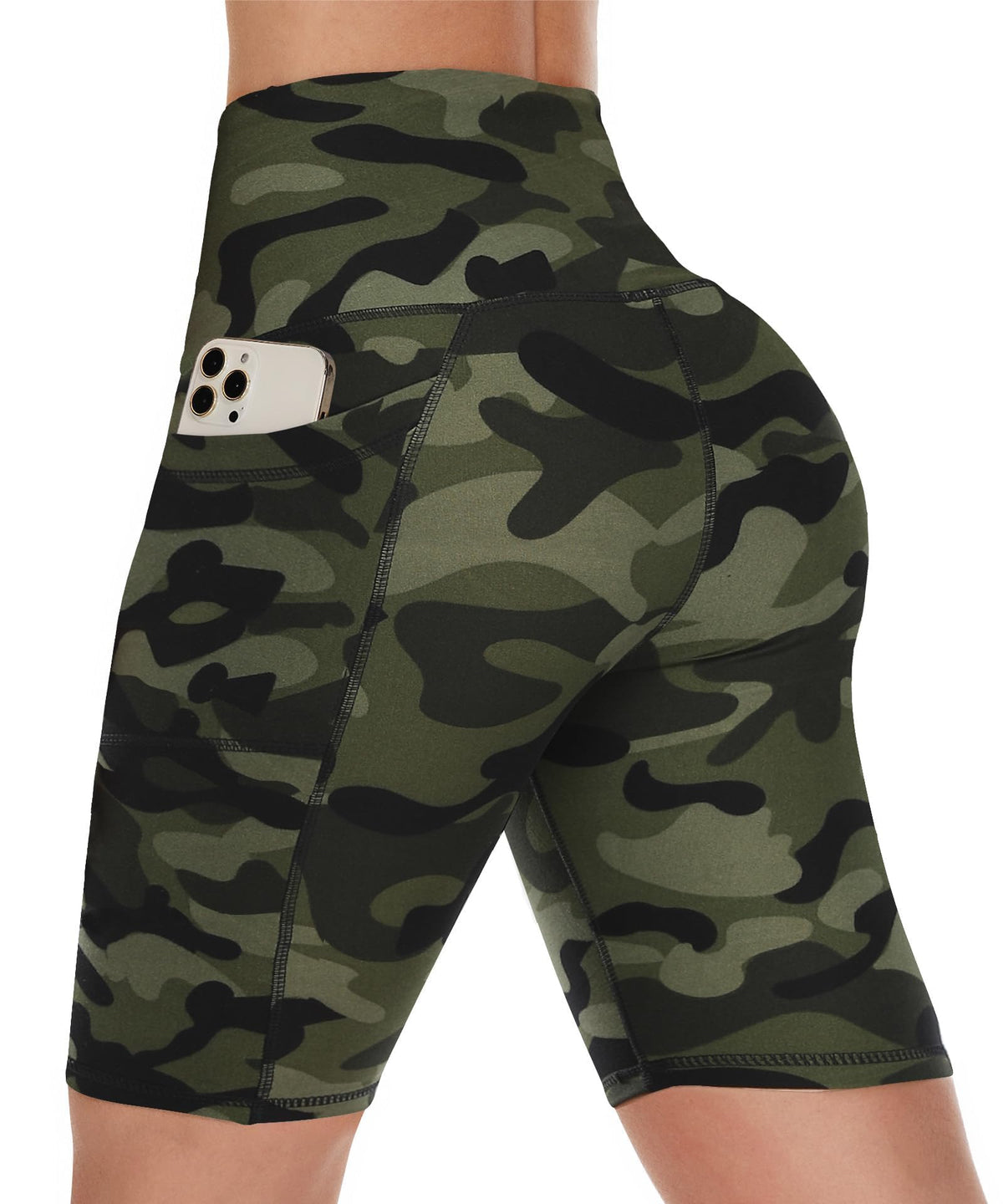 Women's High-Waist Biker Shorts with Pockets
