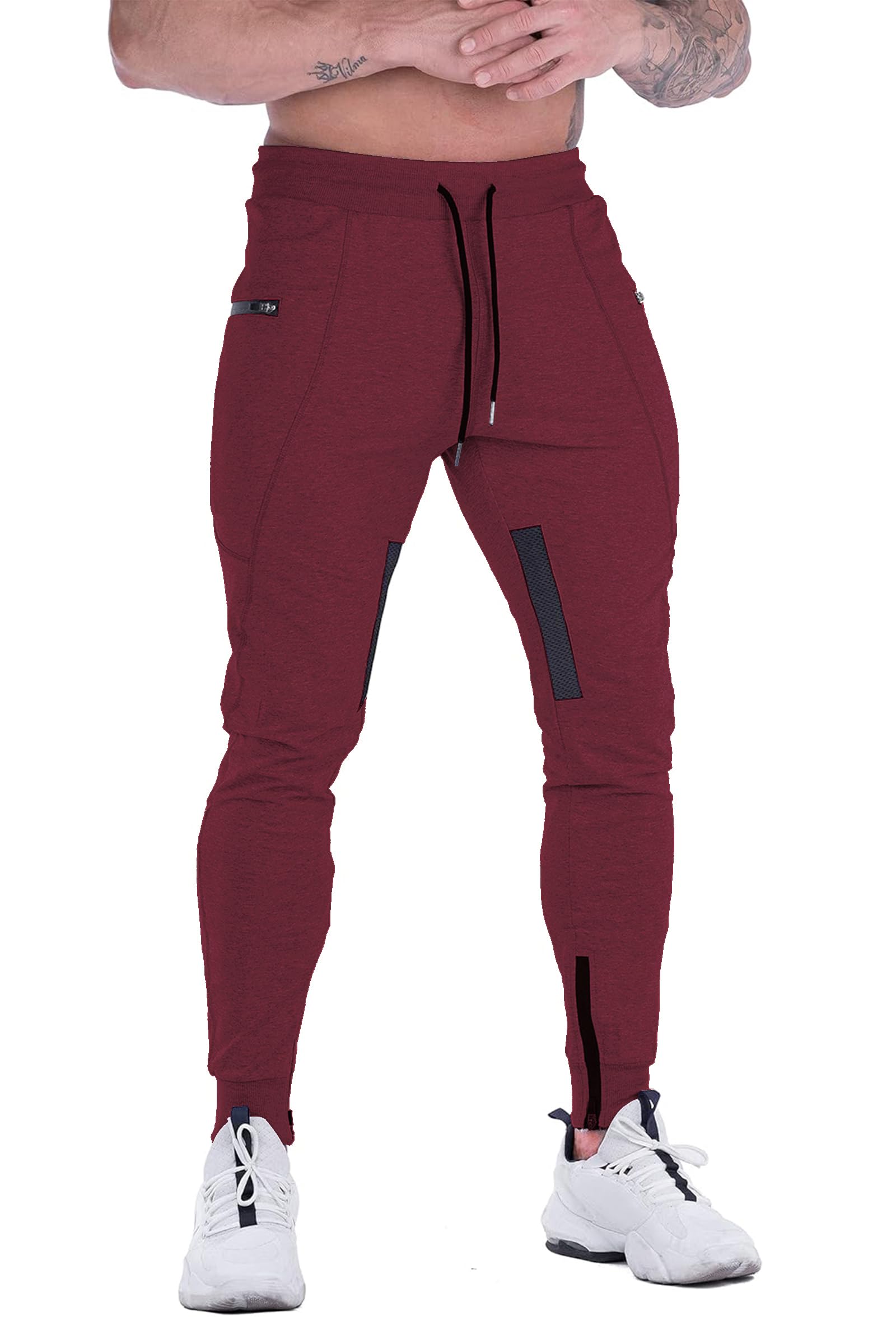 FIRSTGYM Mens Joggers Sweatpants Slim Fit Workout Training Gym Jogger Pants