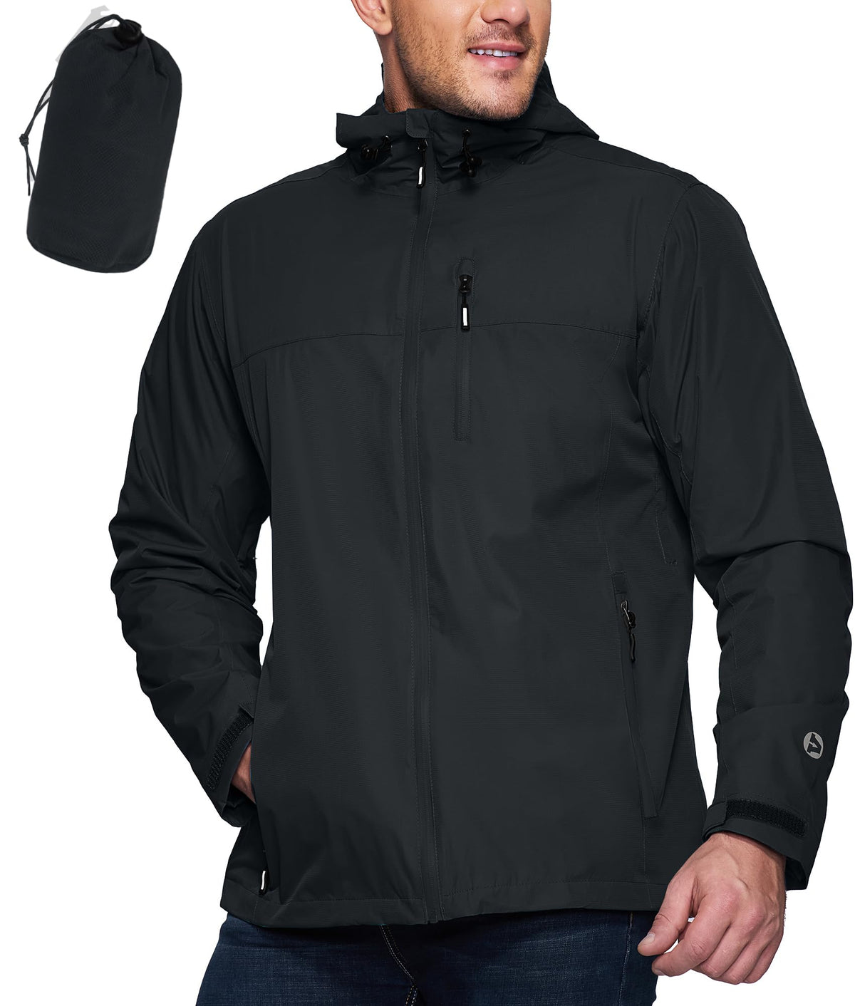 Men's Waterproof Lightweight Packable Rain Jacket