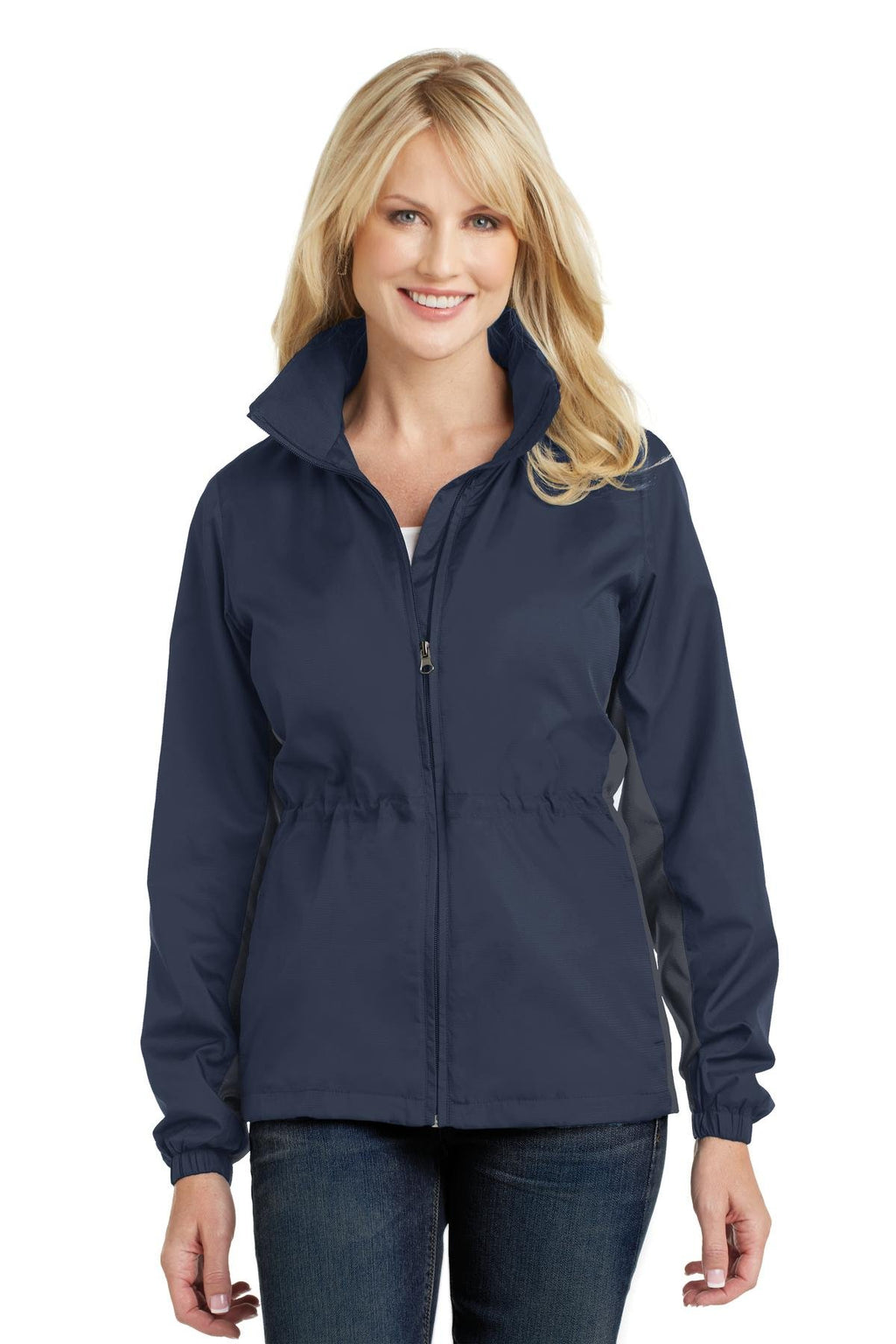 Women's Core Lightweight Wind Jacket in Navy and Grey