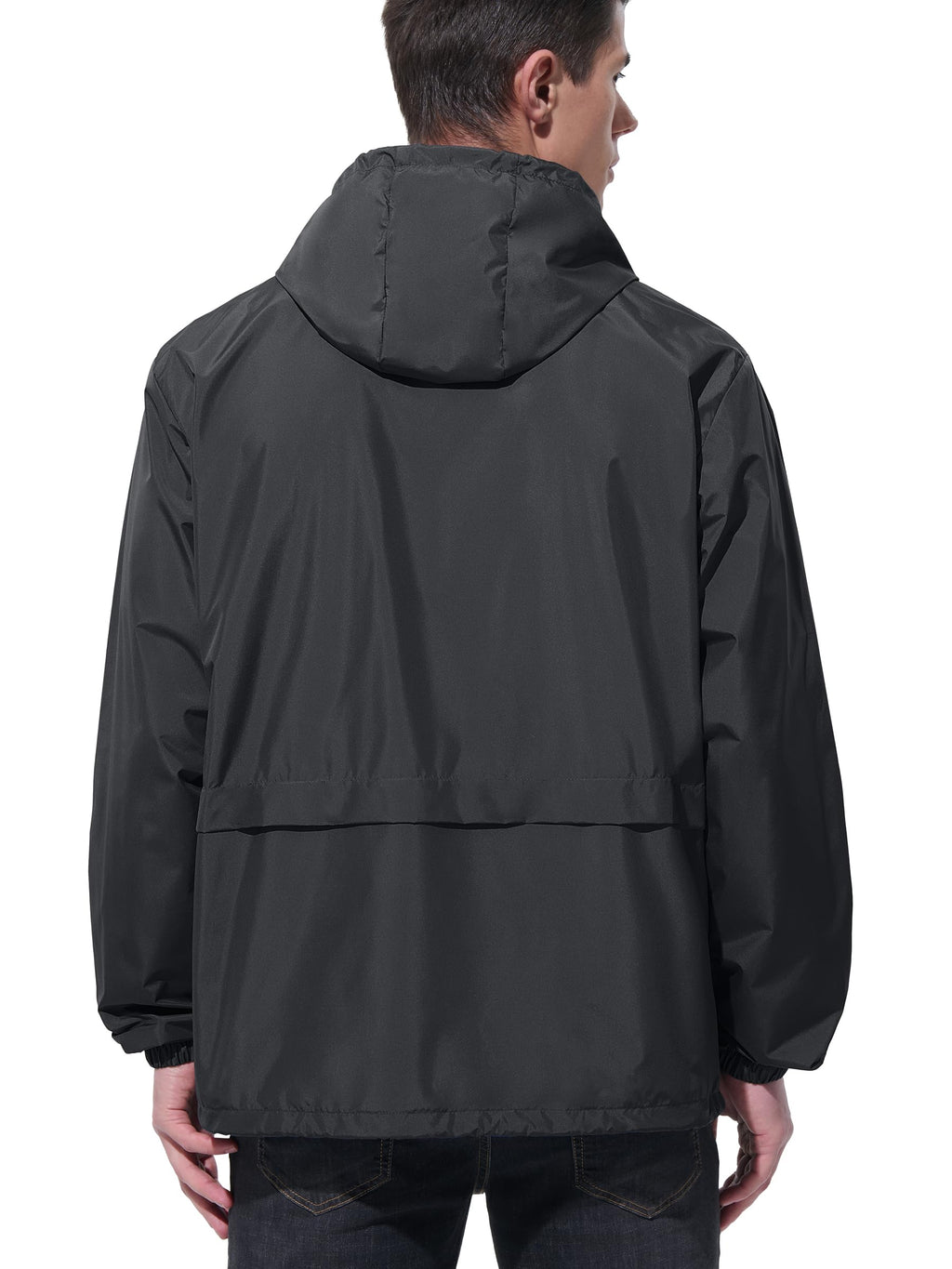 Men's Waterproof Lightweight Windbreaker Rain Jacket