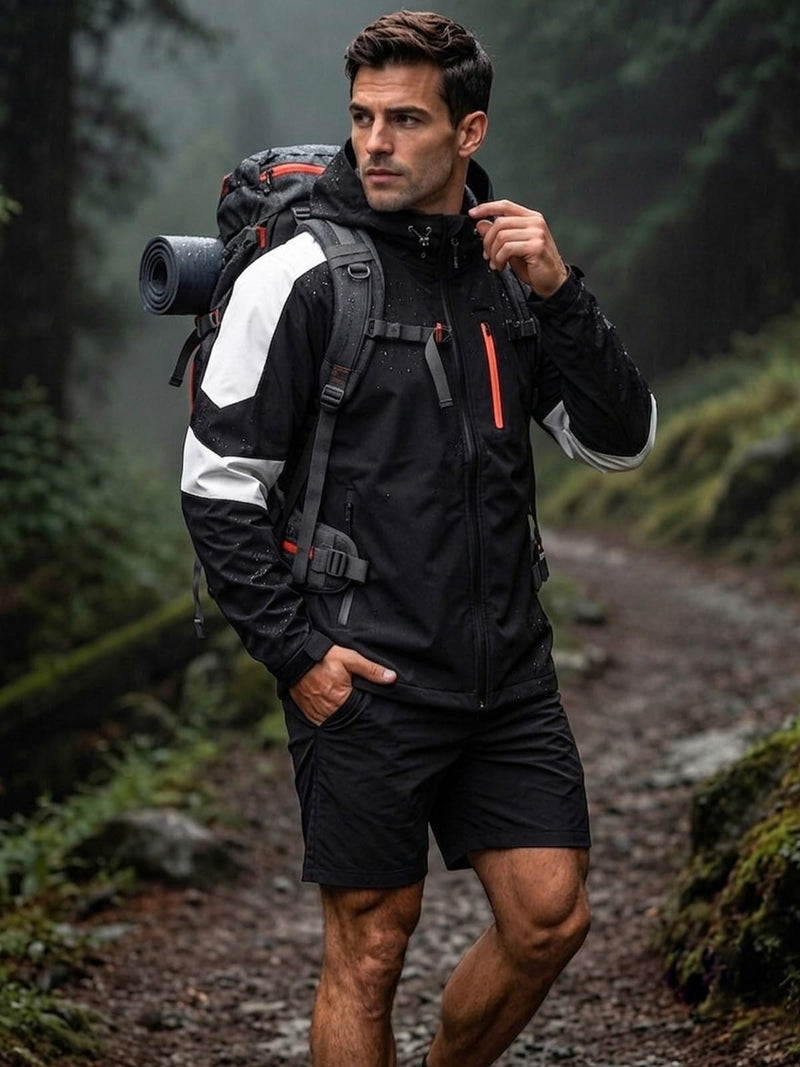 Men's Waterproof Lightweight Softshell Hiking Jacket