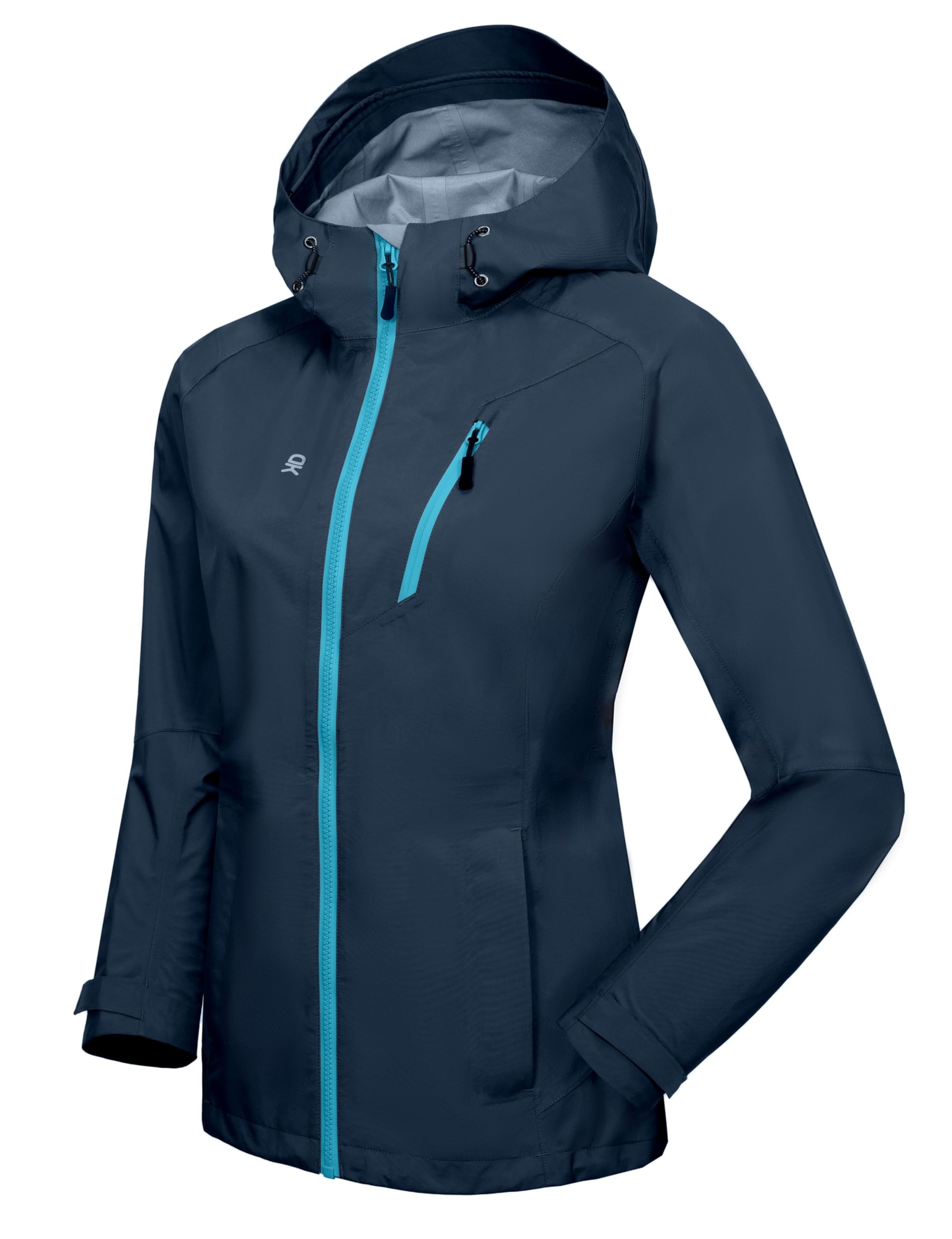 Women's Waterproof Hooded Hiking Rain Jacket