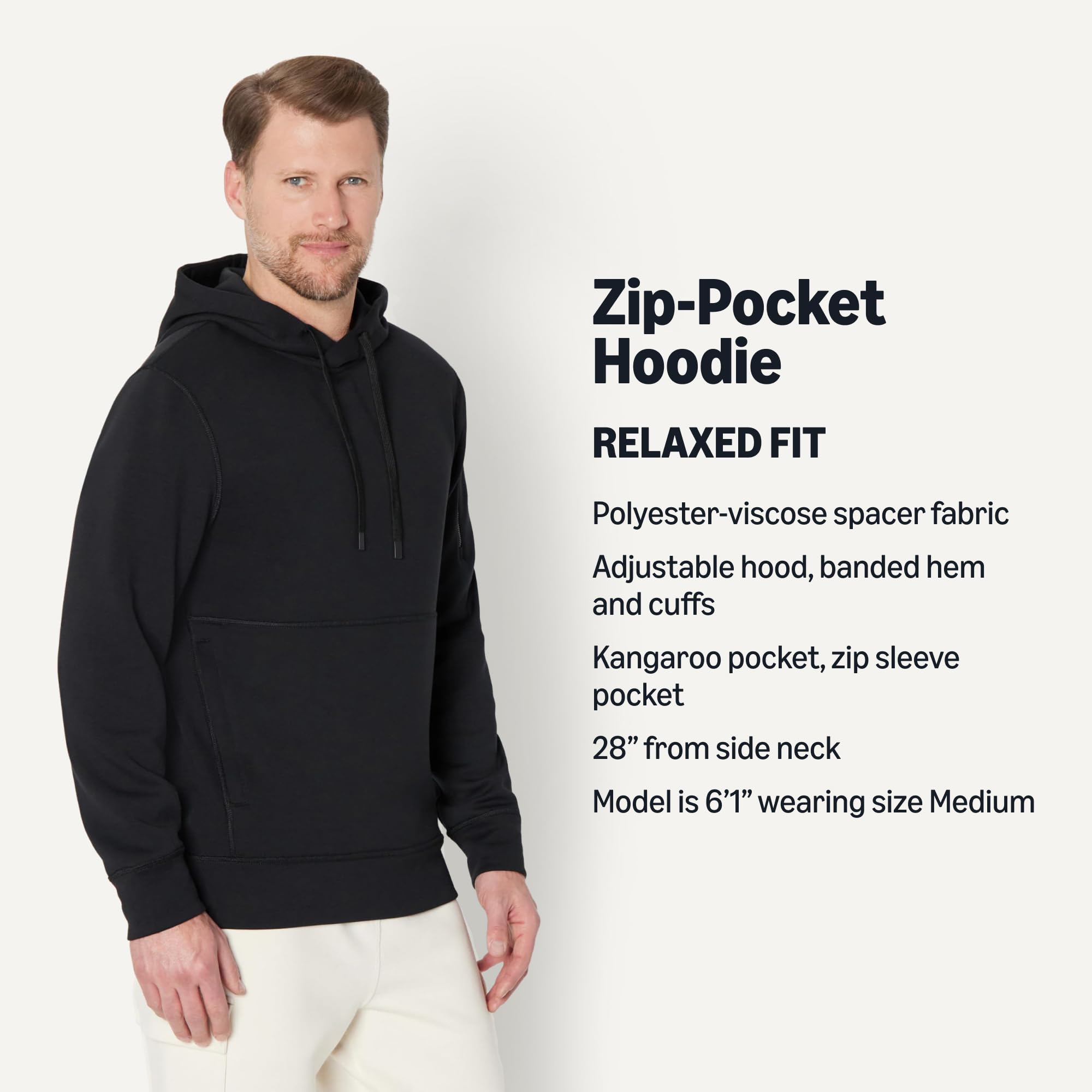 Men's Relaxed-Fit Full-Zip Active Hoodie