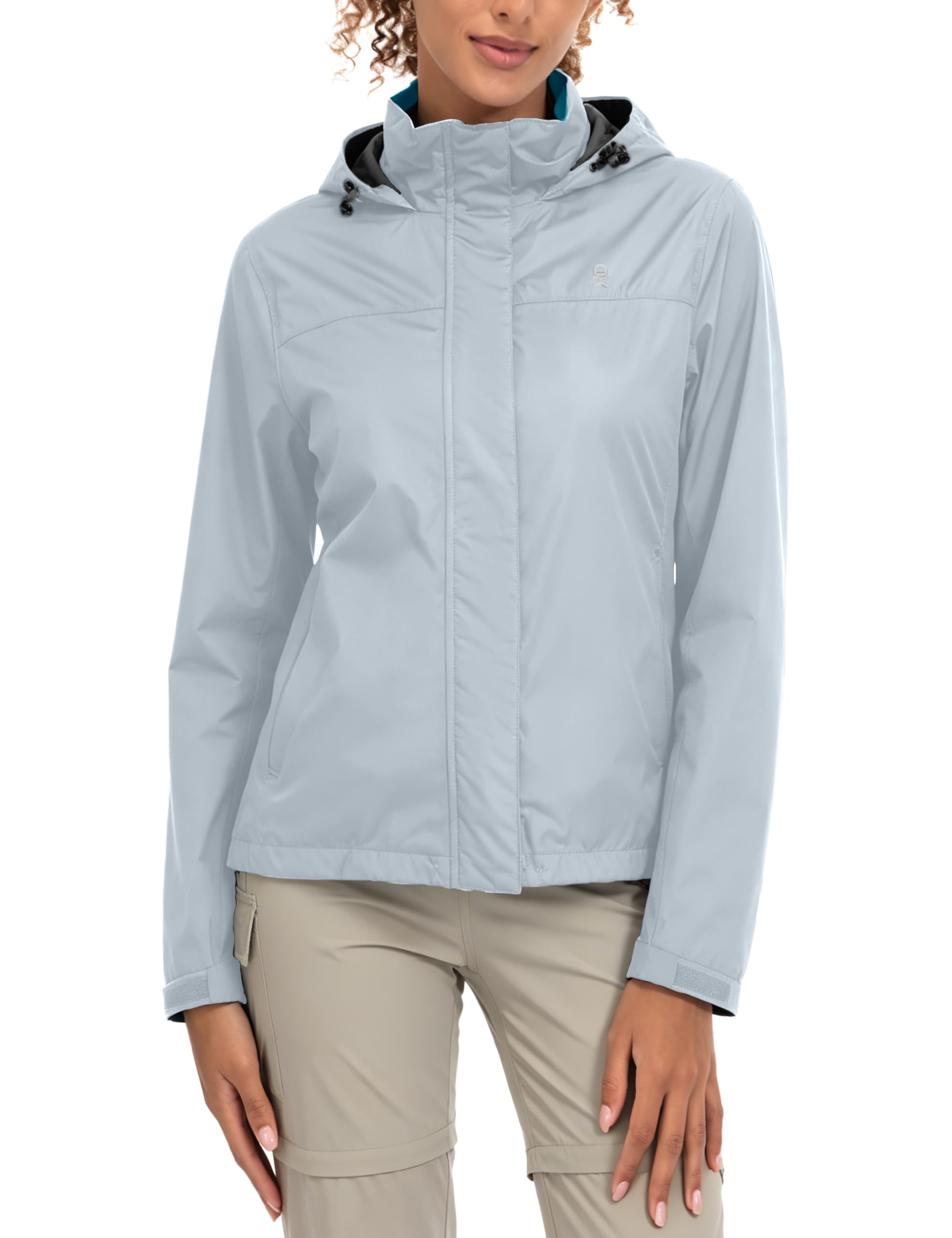Women's Waterproof Hooded Hiking Rain Jacket