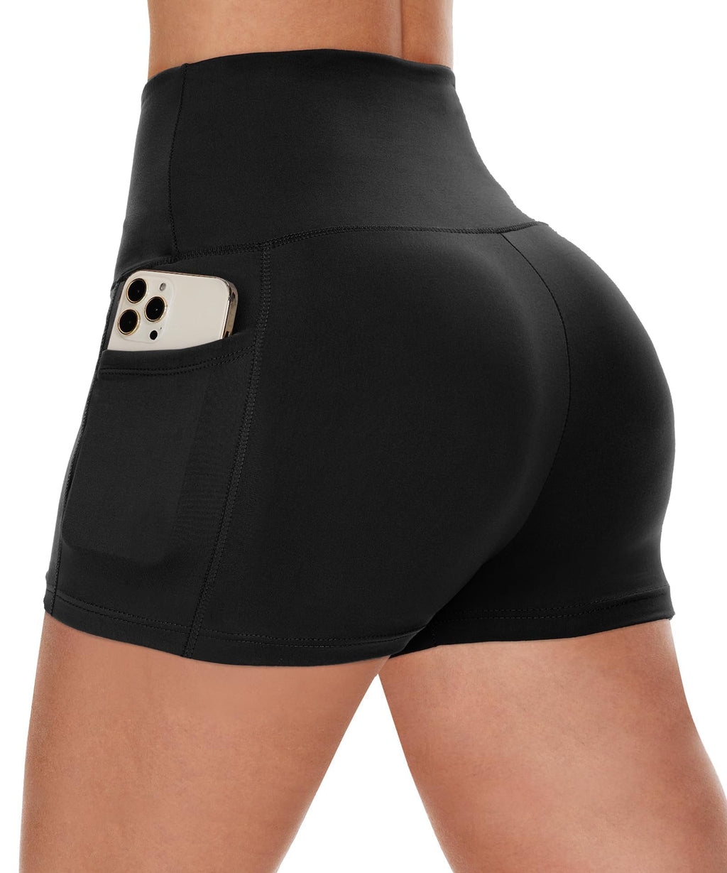 Women's High-Waist Biker Shorts with Pockets