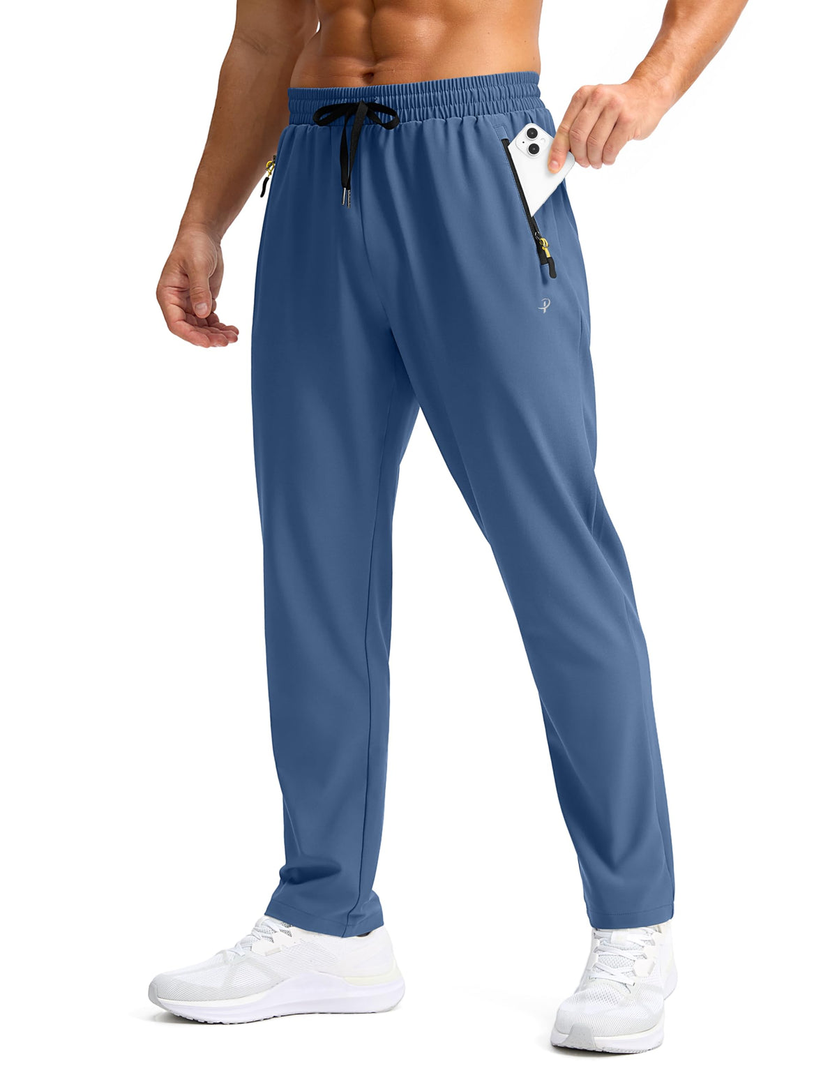 Men's Lightweight Quick-Dry Hiking Pants with Zipper Pockets