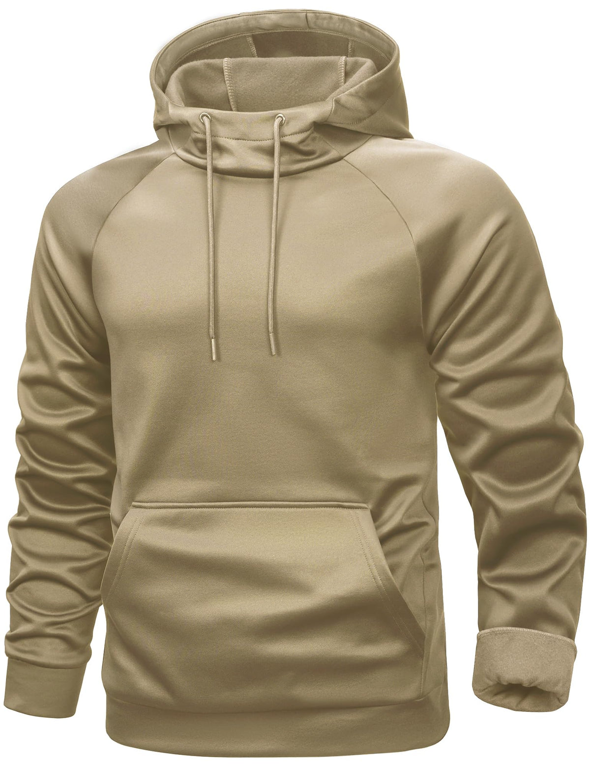 Men's Fleece-Lined Pullover Hoodie with Kangaroo Pocket