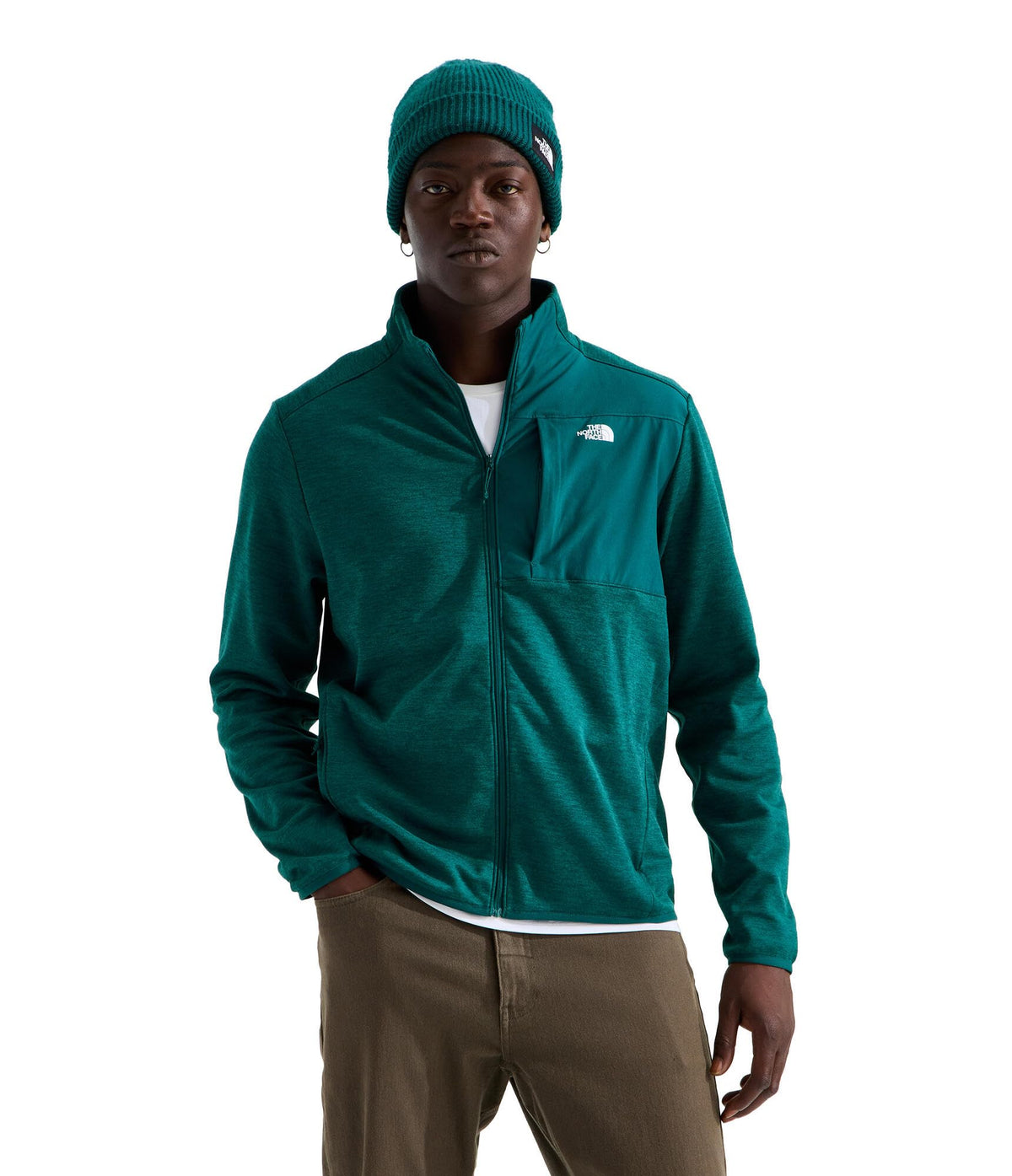 Men's Lightweight Full-Zip Fleece Jacket with Zip Pockets