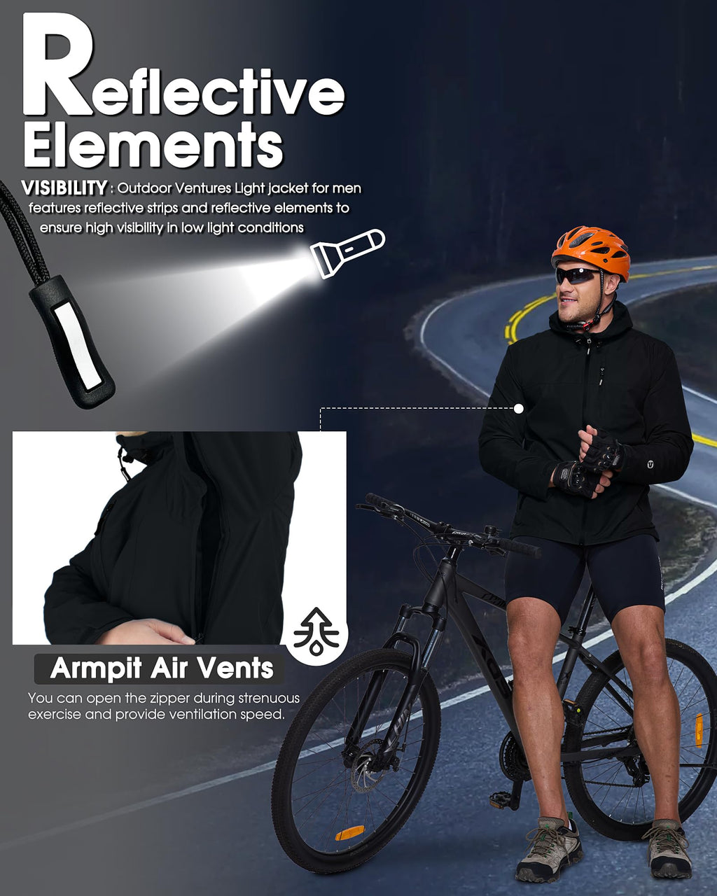 Men's Waterproof Lightweight Packable Rain Jacket
