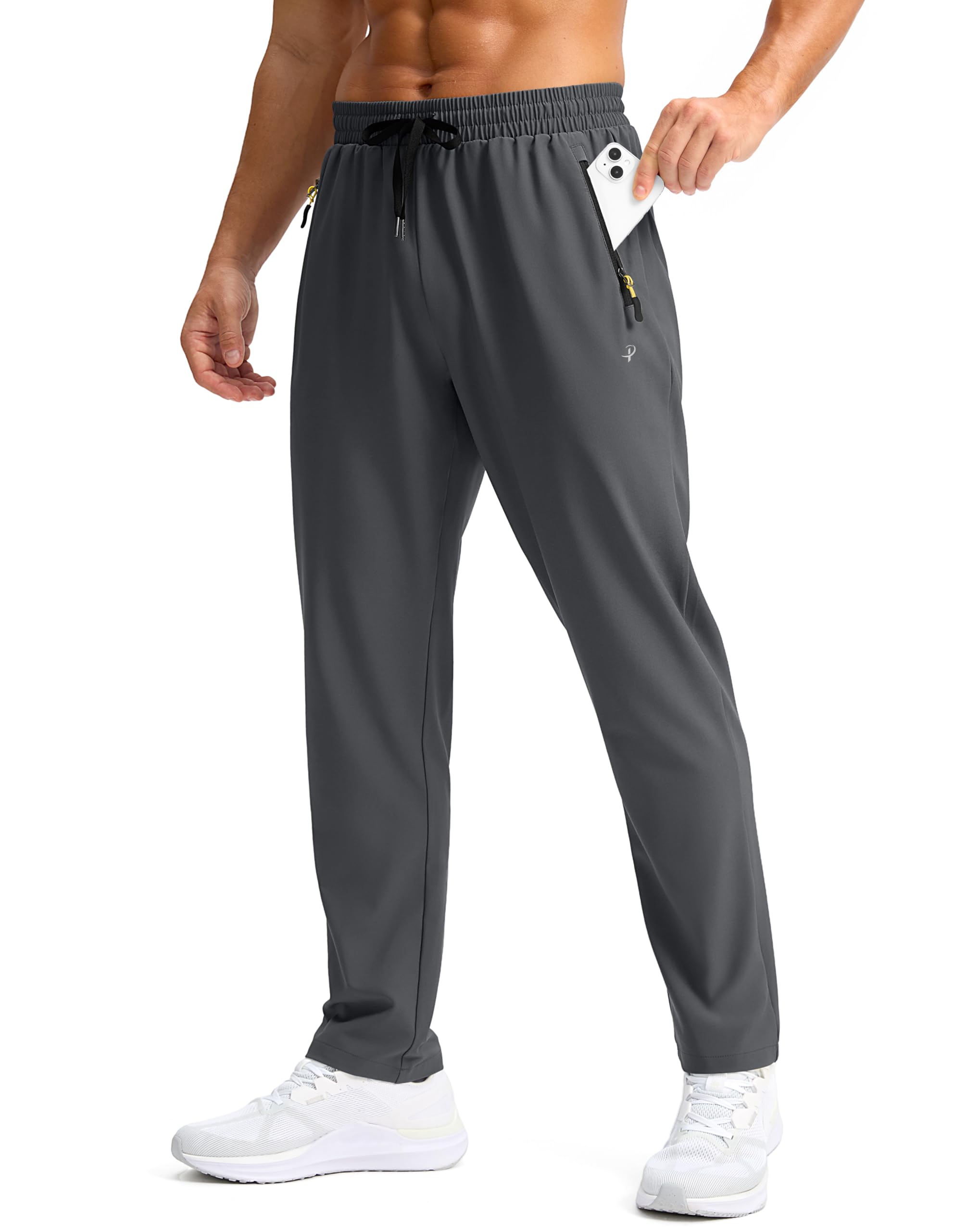 Men's Lightweight Quick-Dry Hiking Pants with Zipper Pockets