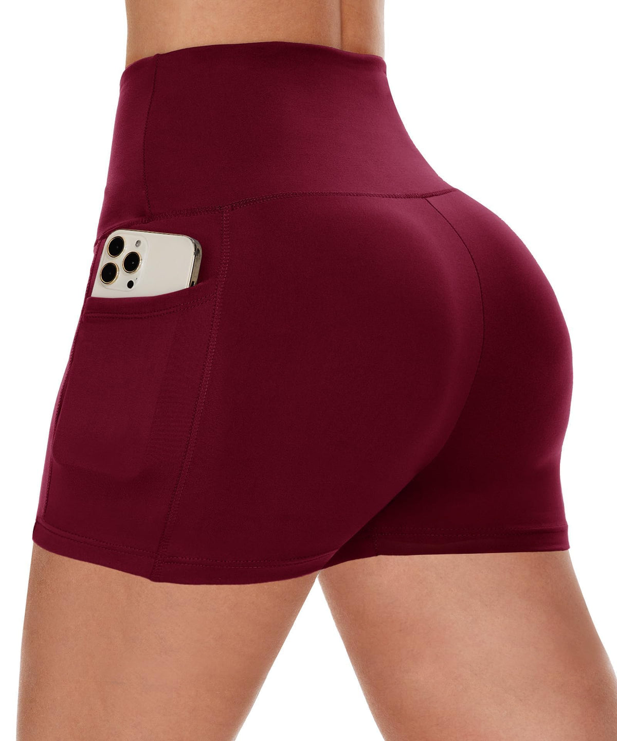 Women's High-Waist Biker Shorts with Pockets