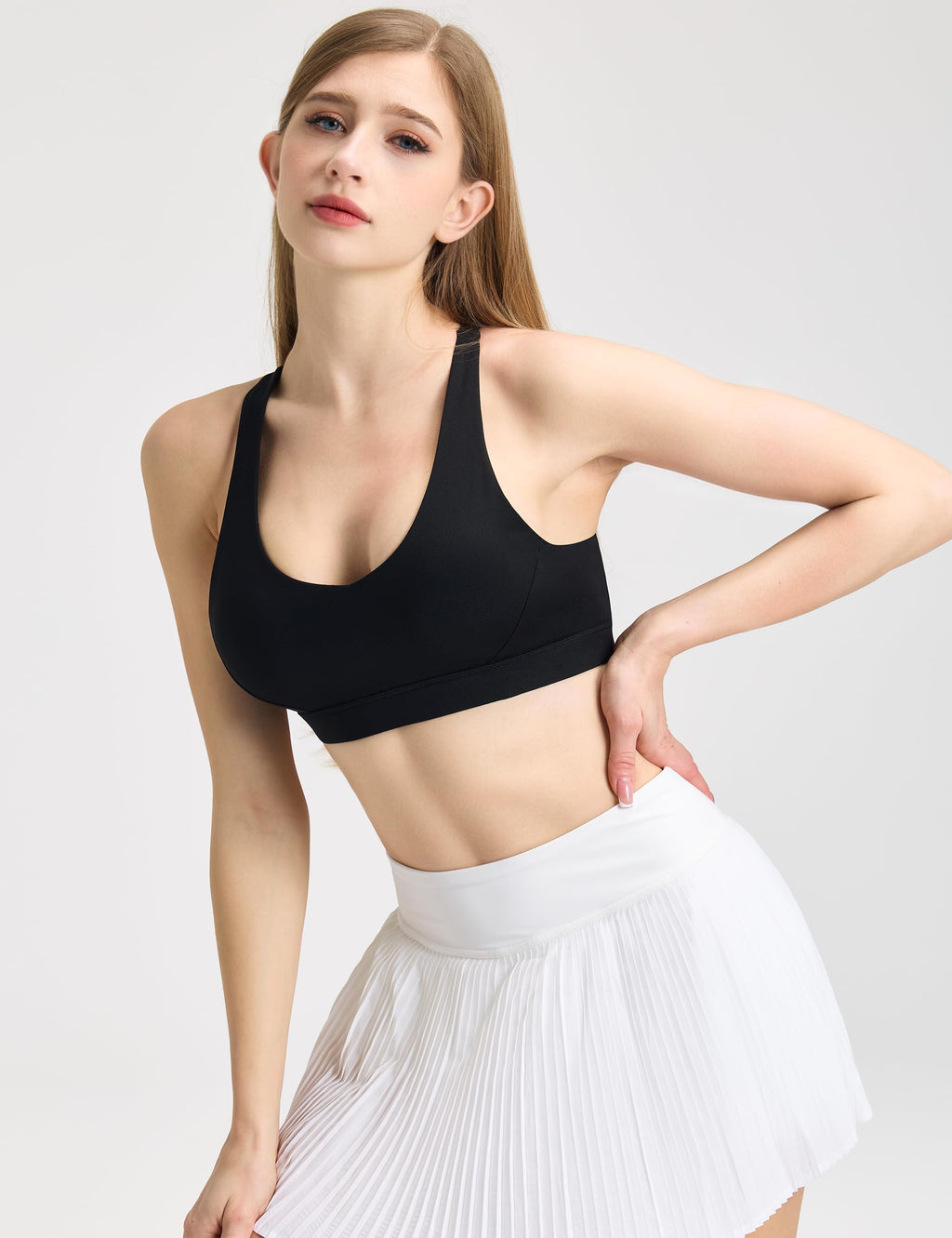 Women's Padded V-Neck Criss-Cross Sports Bra