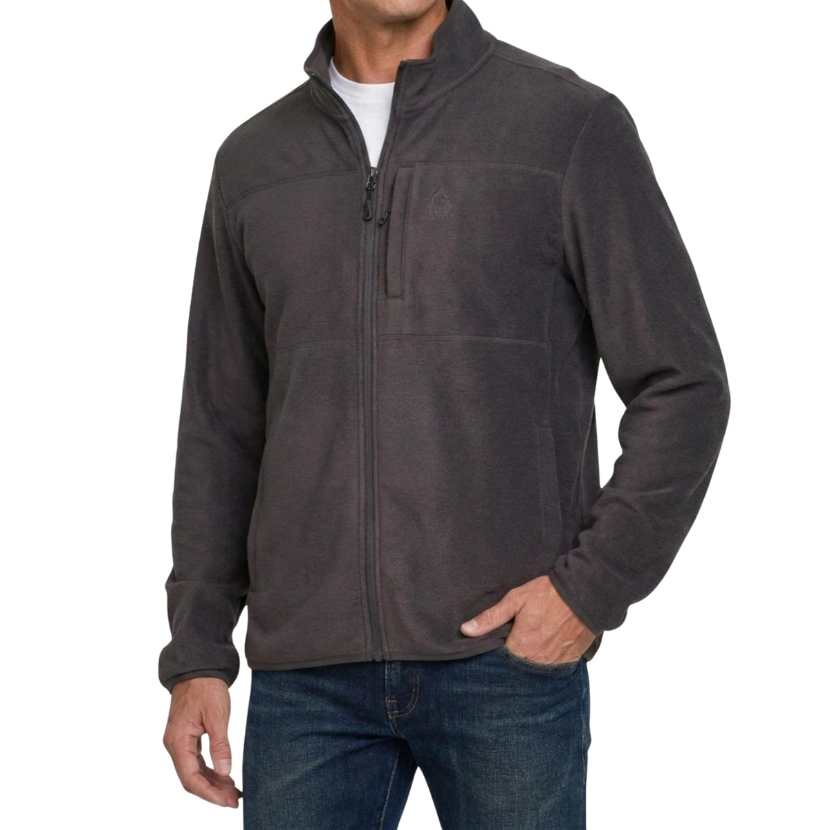 Men's Lightweight Full-Zip Polar Fleece Jacket