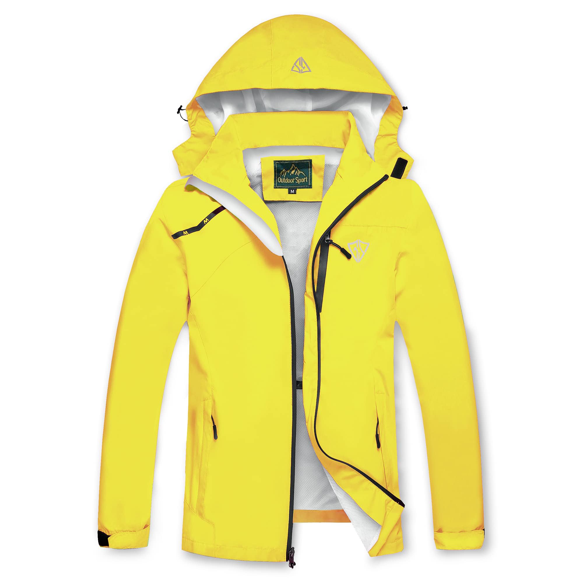 Men's Waterproof Lightweight Hooded Windbreaker Jacket