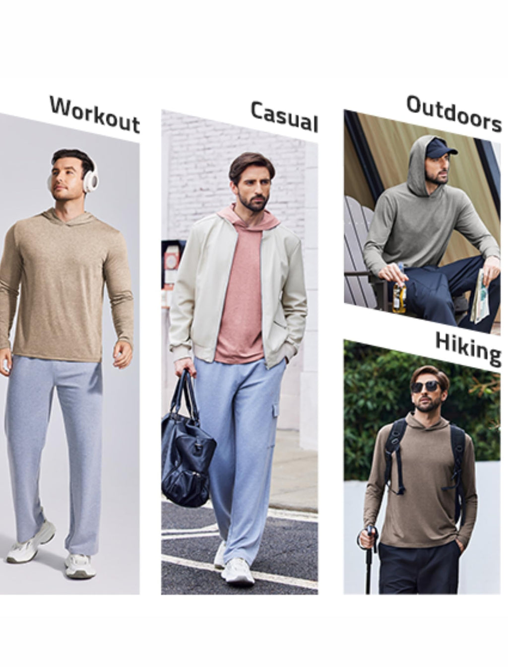 Men's Lightweight Long-Sleeve Pullover Hoodie