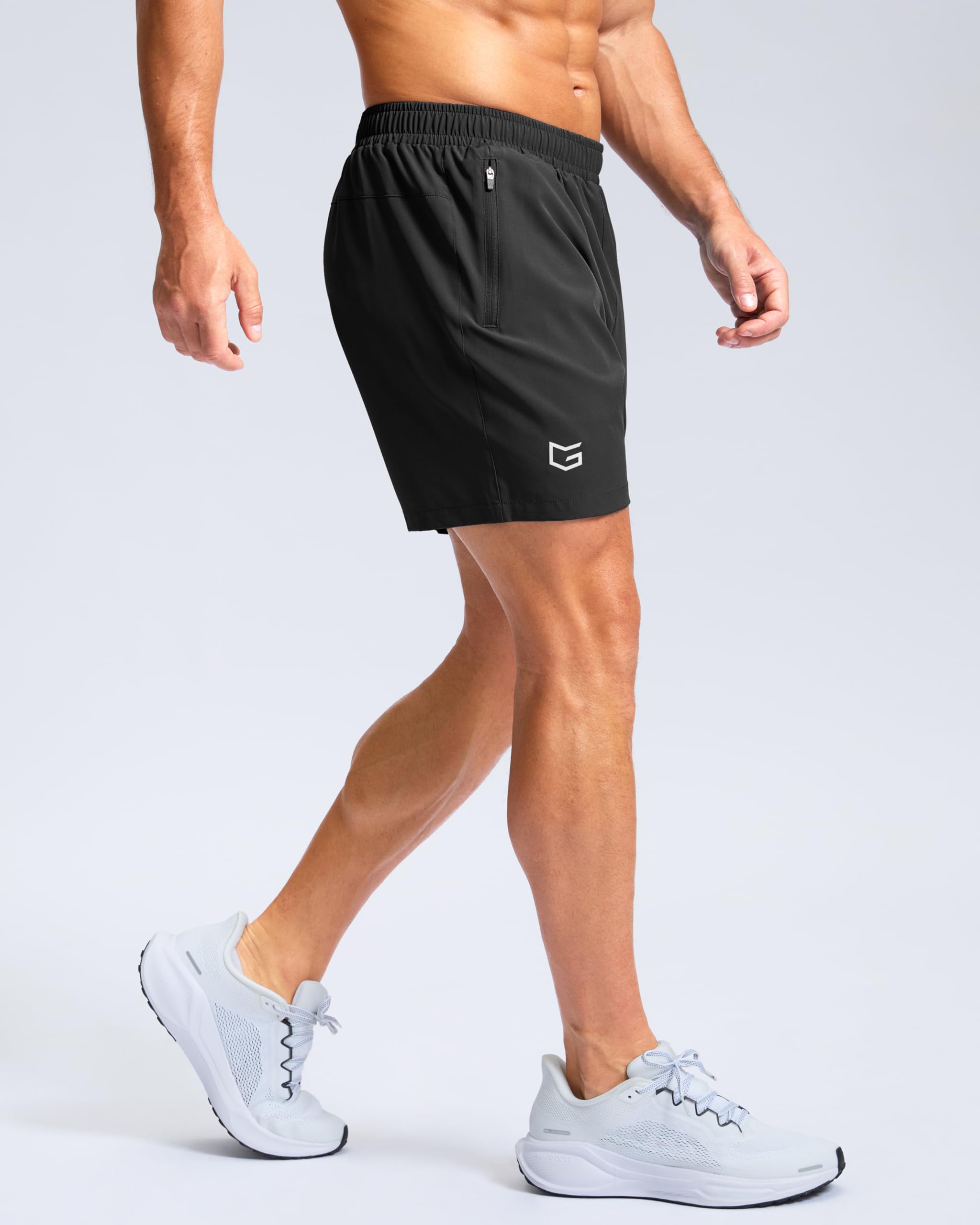 G Gradual Men's Athletic Running Shorts with 2 Zipper Pockets 7"/ 5"/ 9"