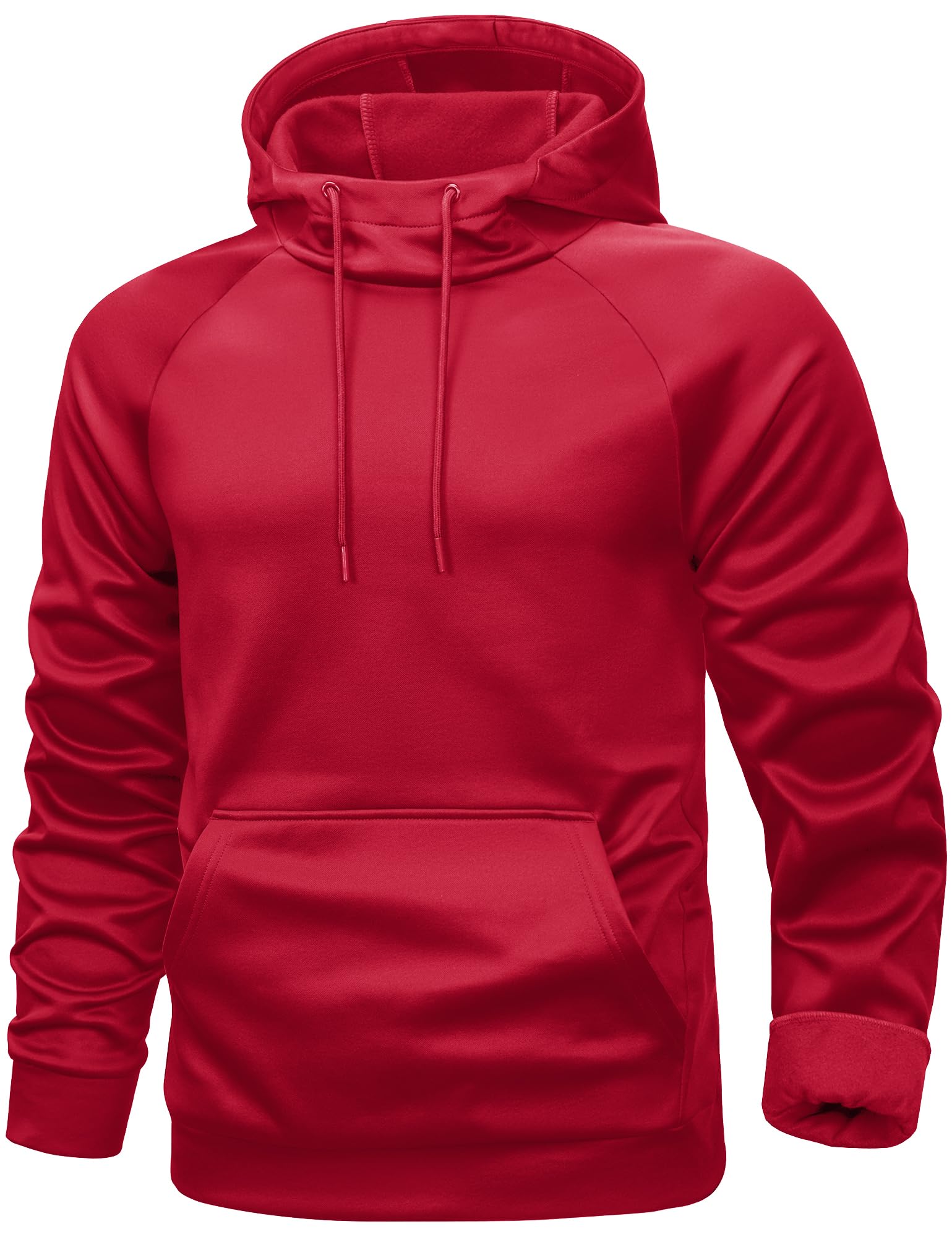Men's Fleece-Lined Pullover Hoodie with Kangaroo Pocket