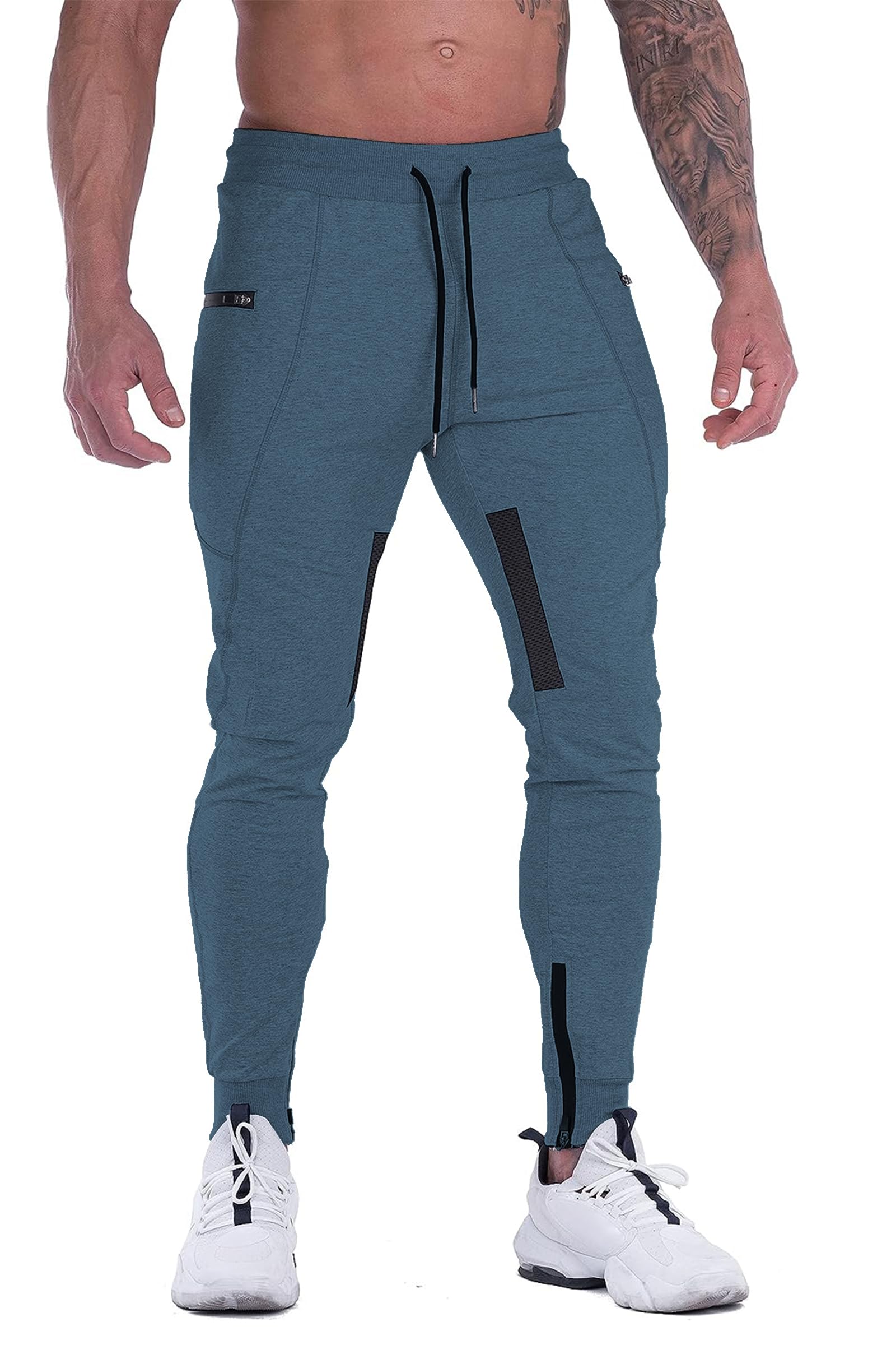 FIRSTGYM Mens Joggers Sweatpants Slim Fit Workout Training Gym Jogger Pants