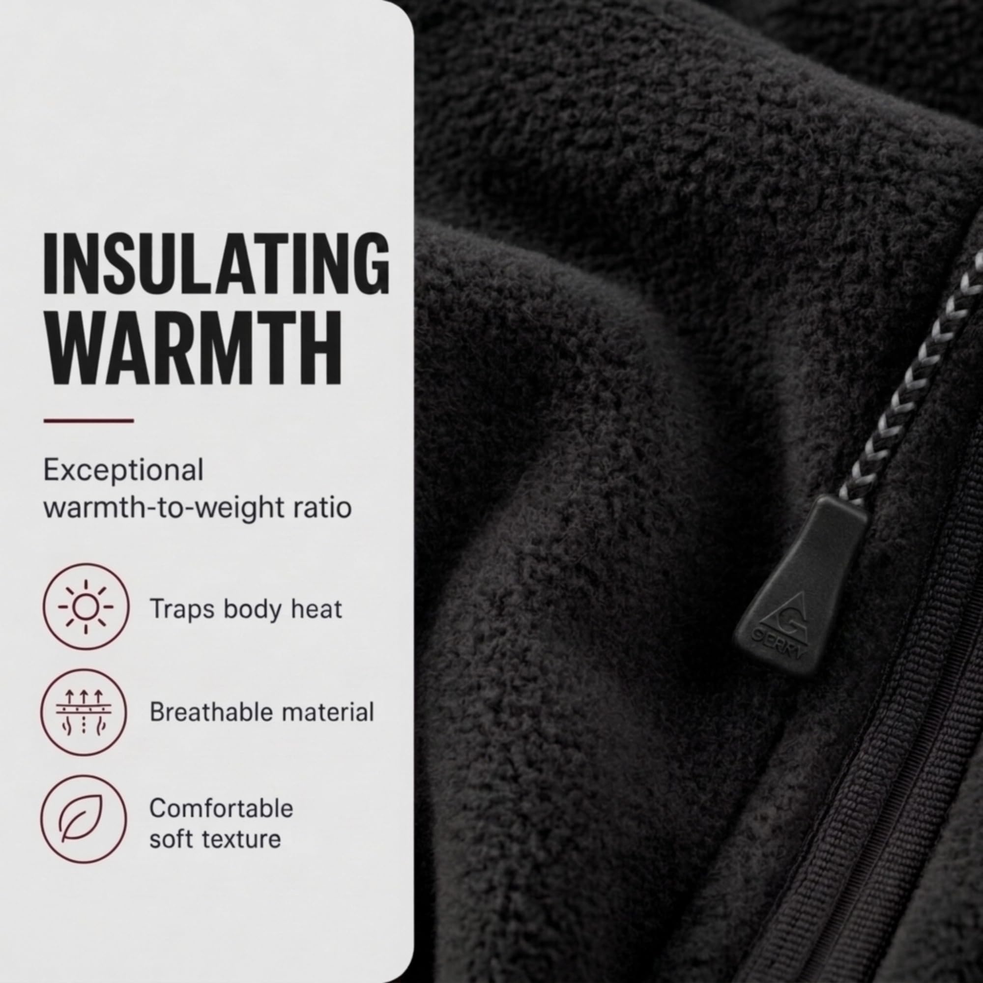 Men's Lightweight Full-Zip Polar Fleece Jacket