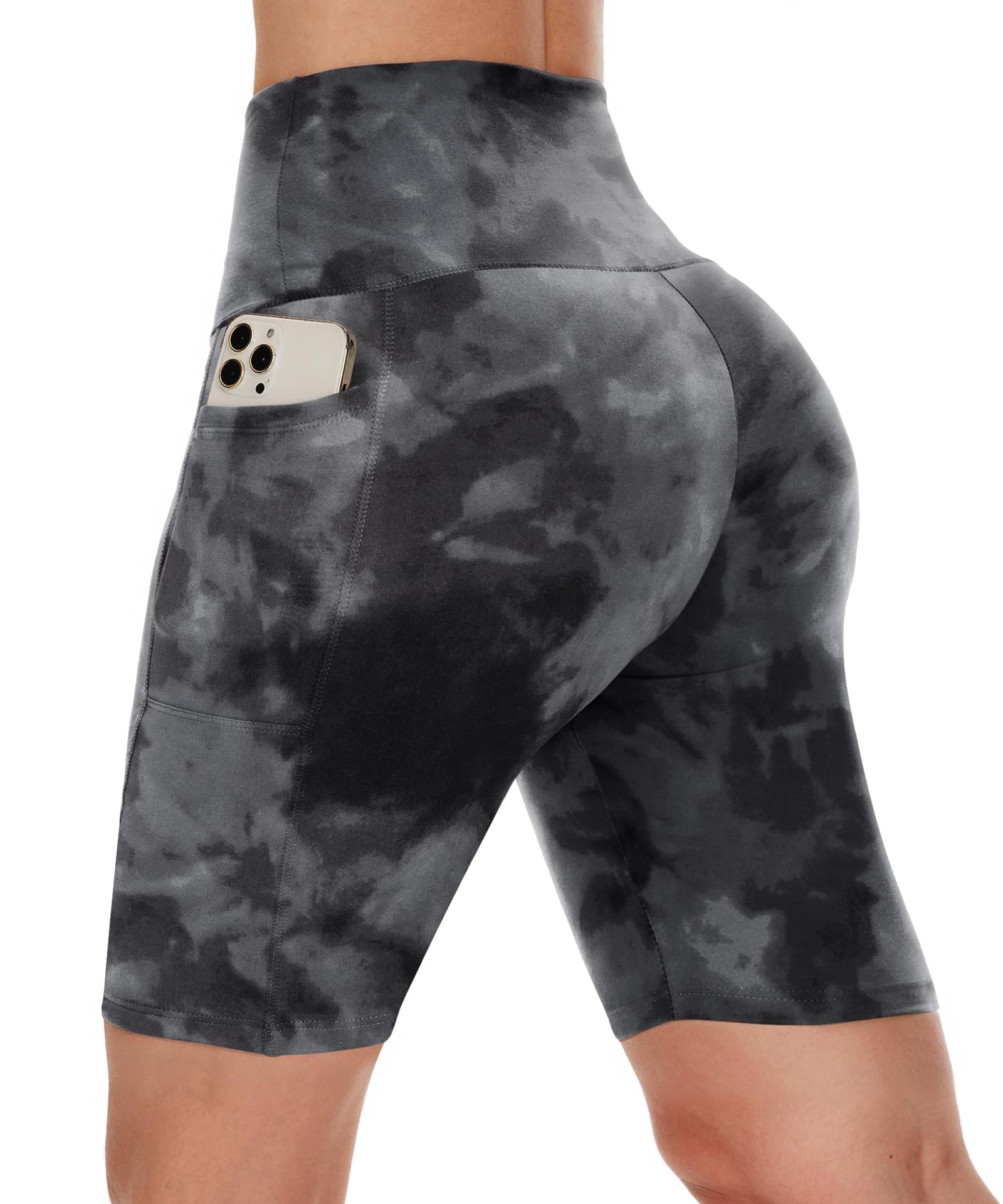 Women's High-Waist Biker Shorts with Pockets