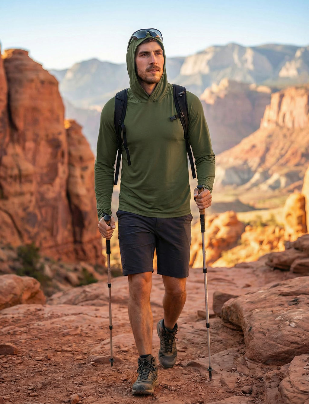 Men's Lightweight Athletic Long-Sleeve Hoodie