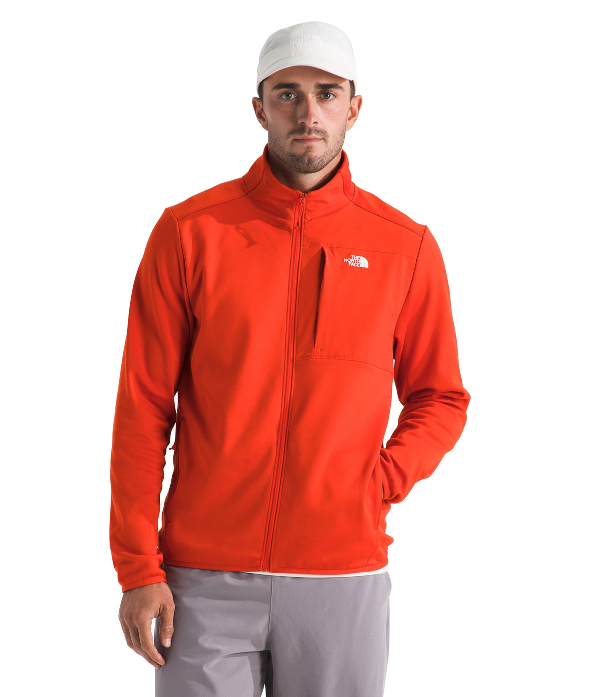 Men's Lightweight Full-Zip Fleece Jacket with Zip Pockets