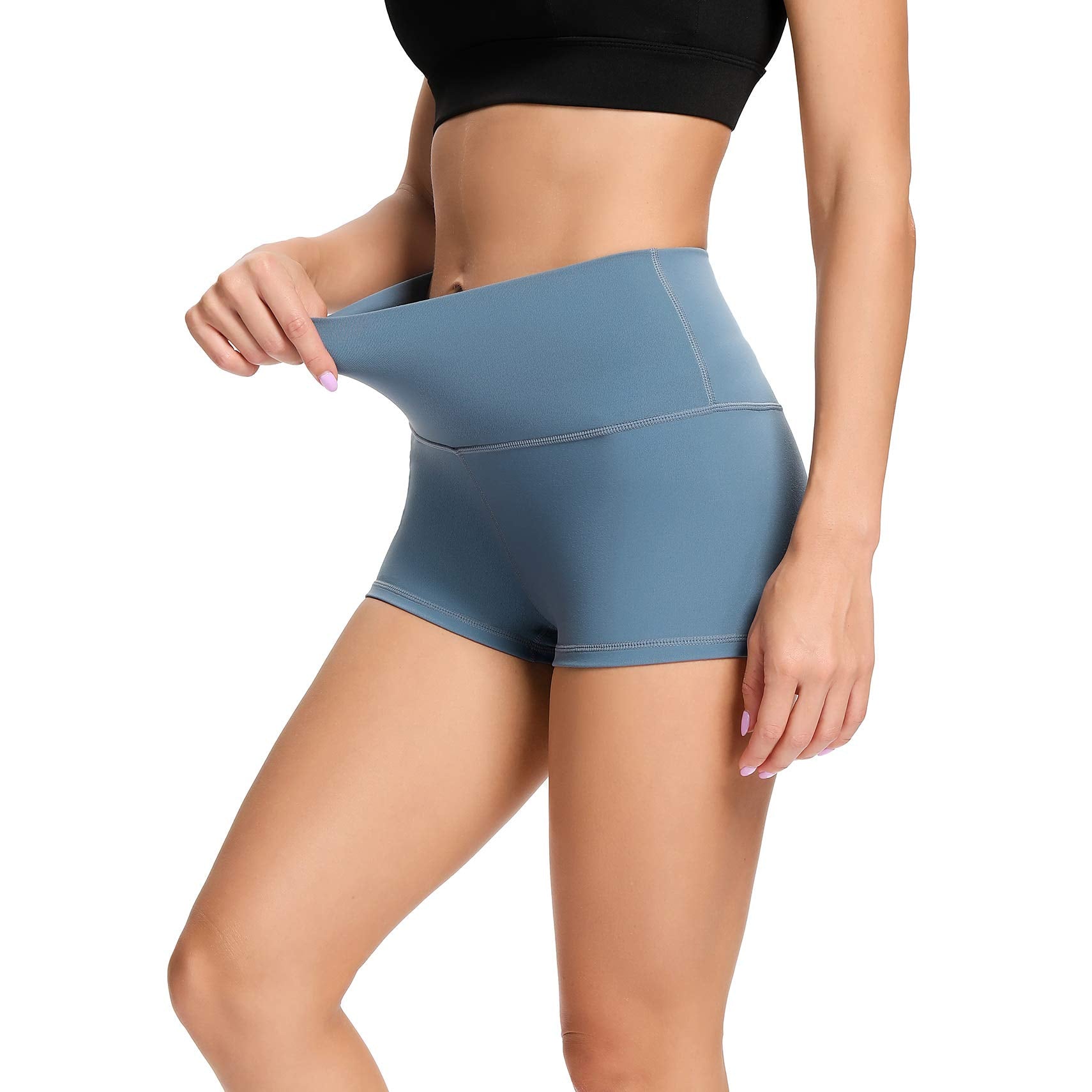 Women's High-Waist Biker Shorts with Side Pockets