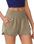 PINSPARK Running Shorts for Women 2 in 1 High Waisted Athletic Short
