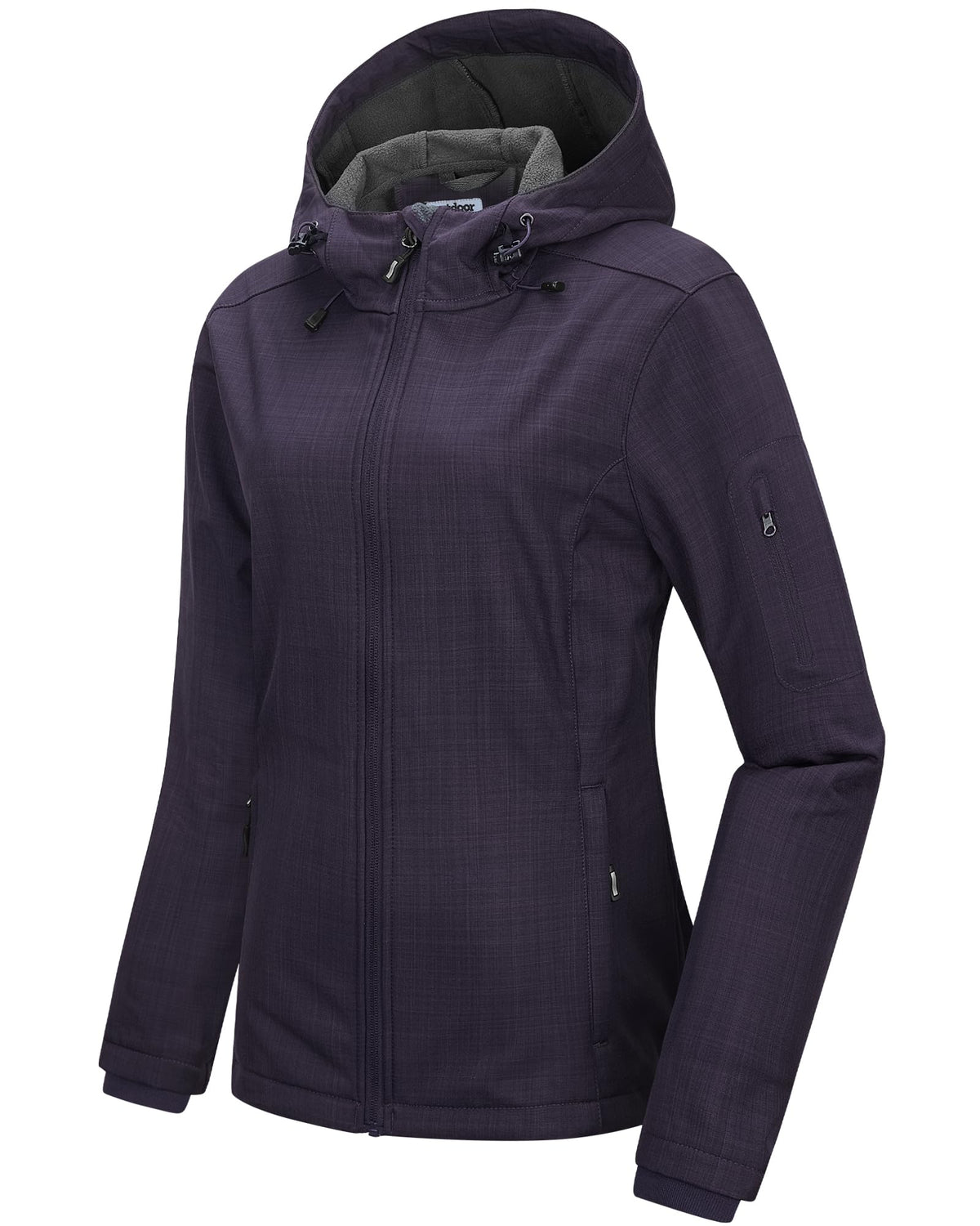 Women's Fleece-Lined Waterproof Softshell Rain Jacket