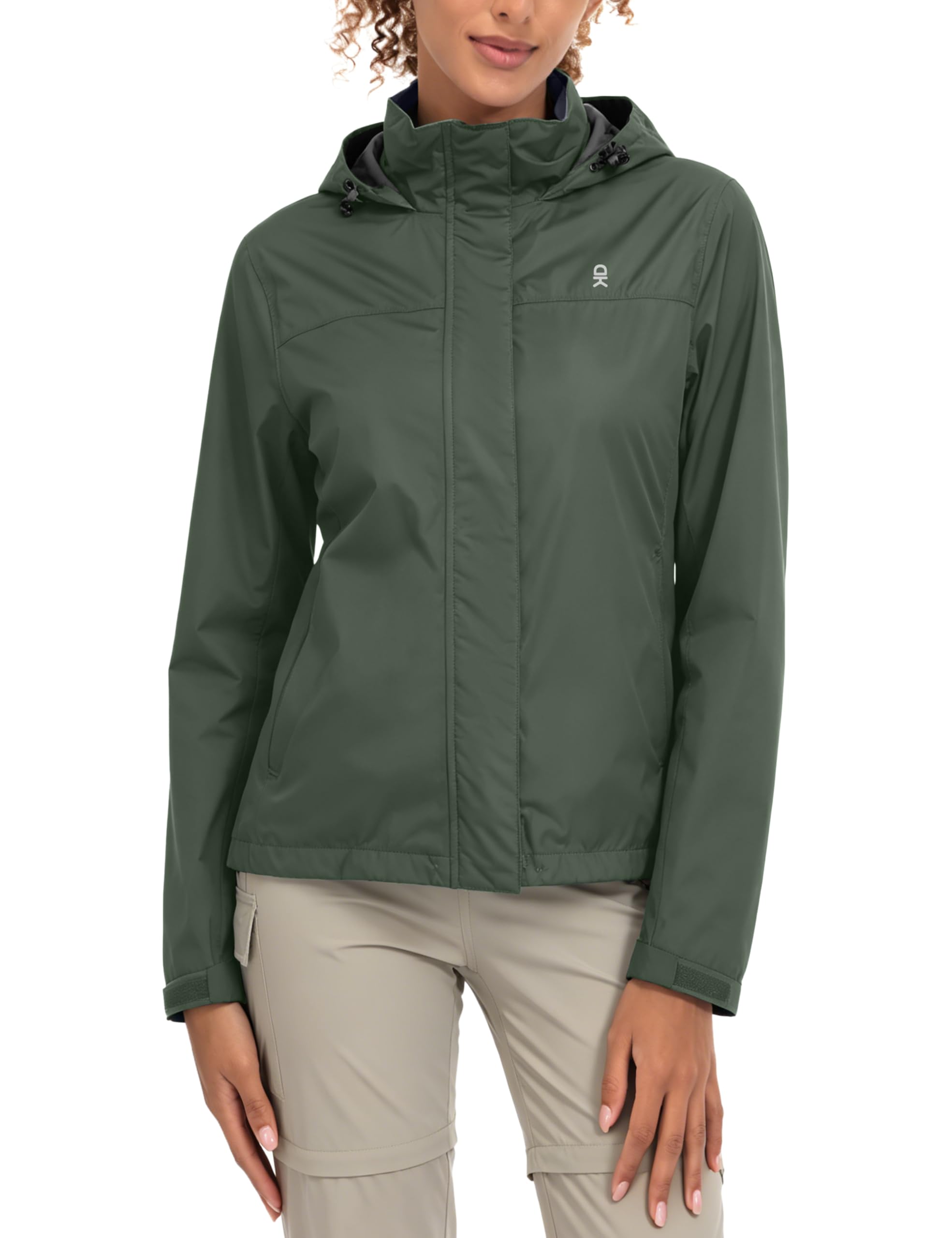 Women's Waterproof Hooded Hiking Rain Jacket
