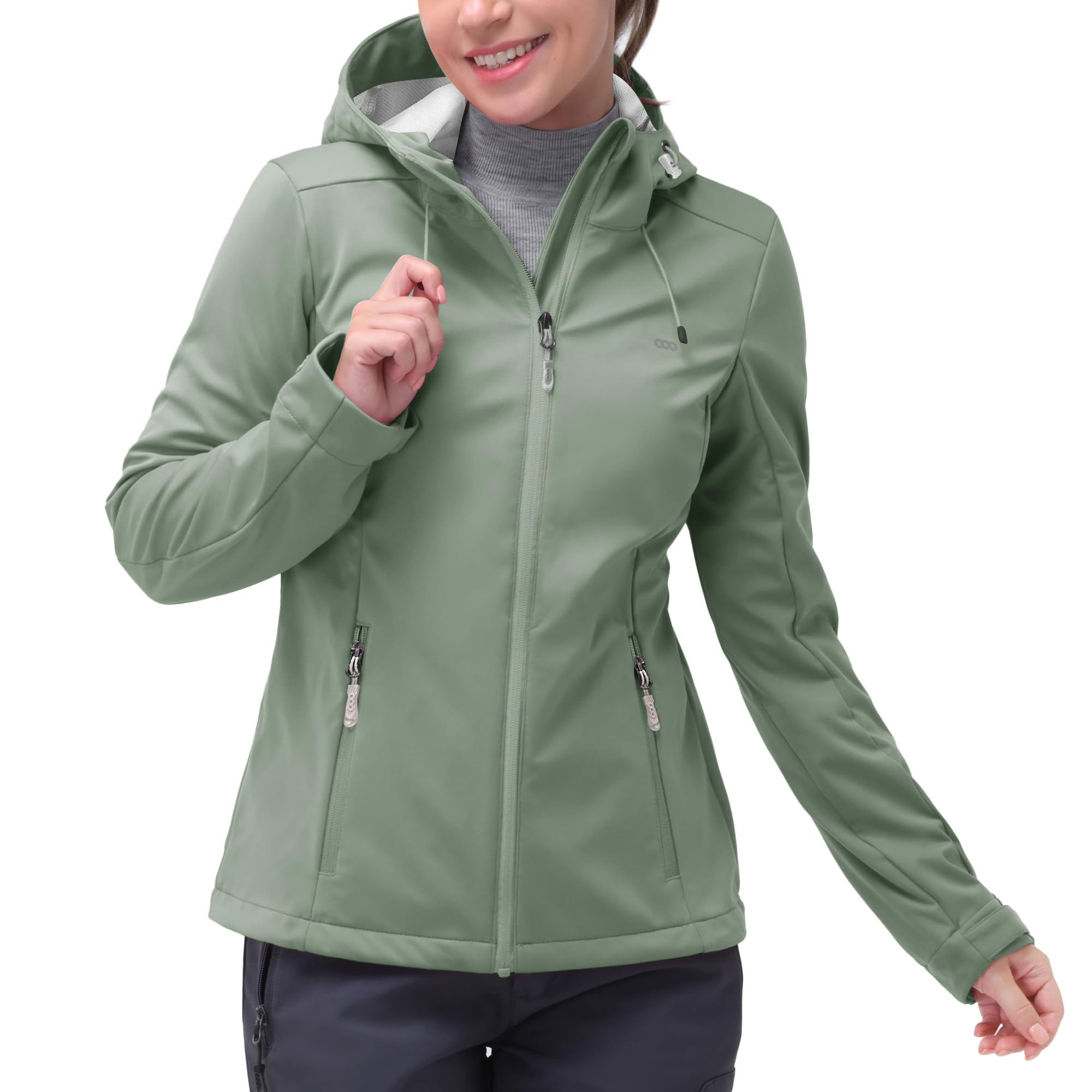 Women's Waterproof Lightweight Softshell Windbreaker Jacket