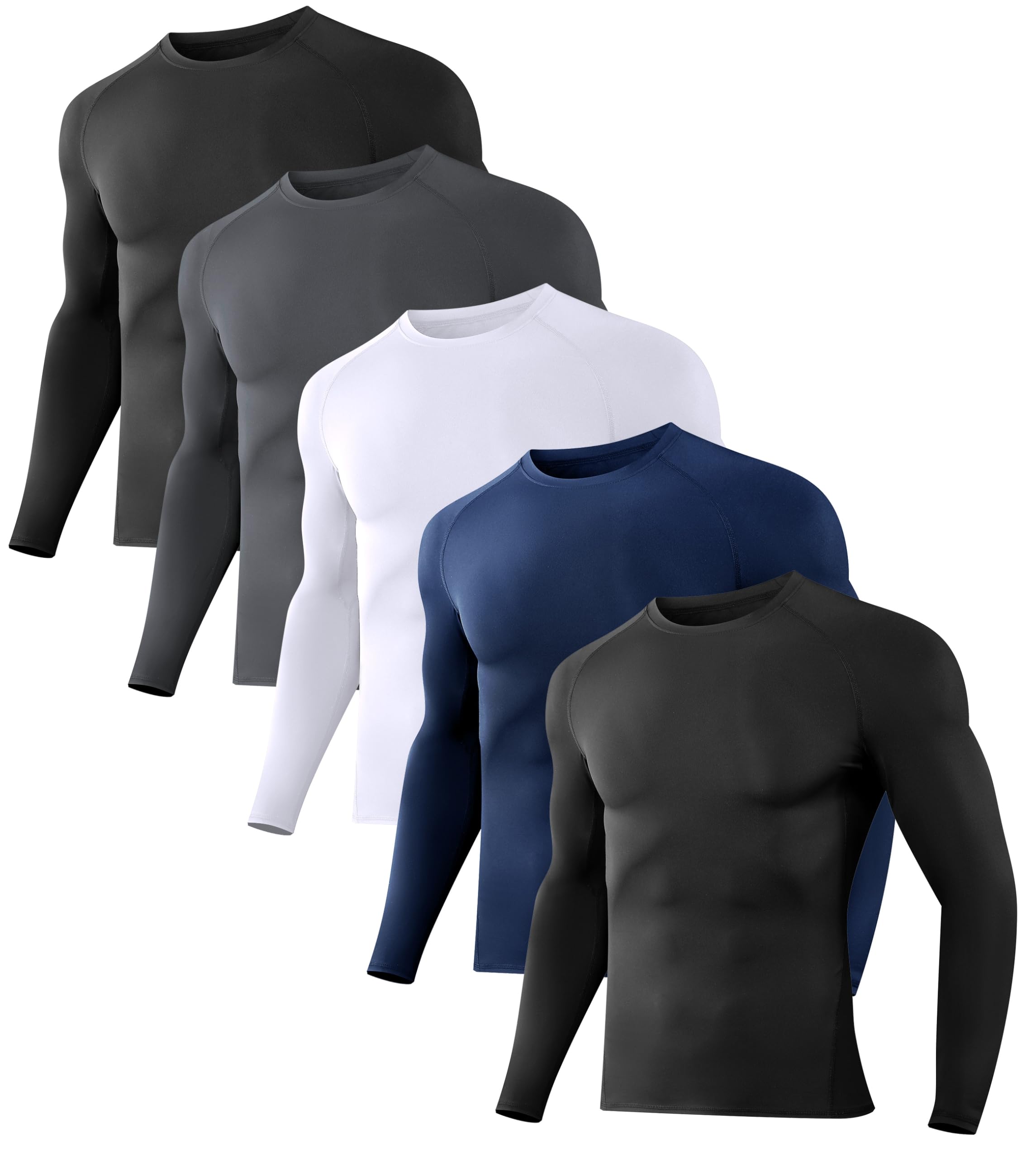 Men's Multi-Pack Long-Sleeve Compression Training Shirts