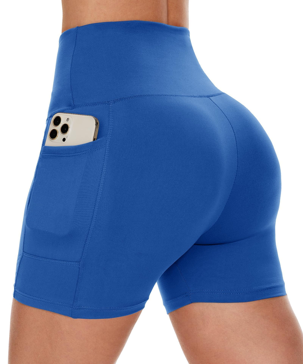 Women's High-Waist Biker Shorts with Pockets