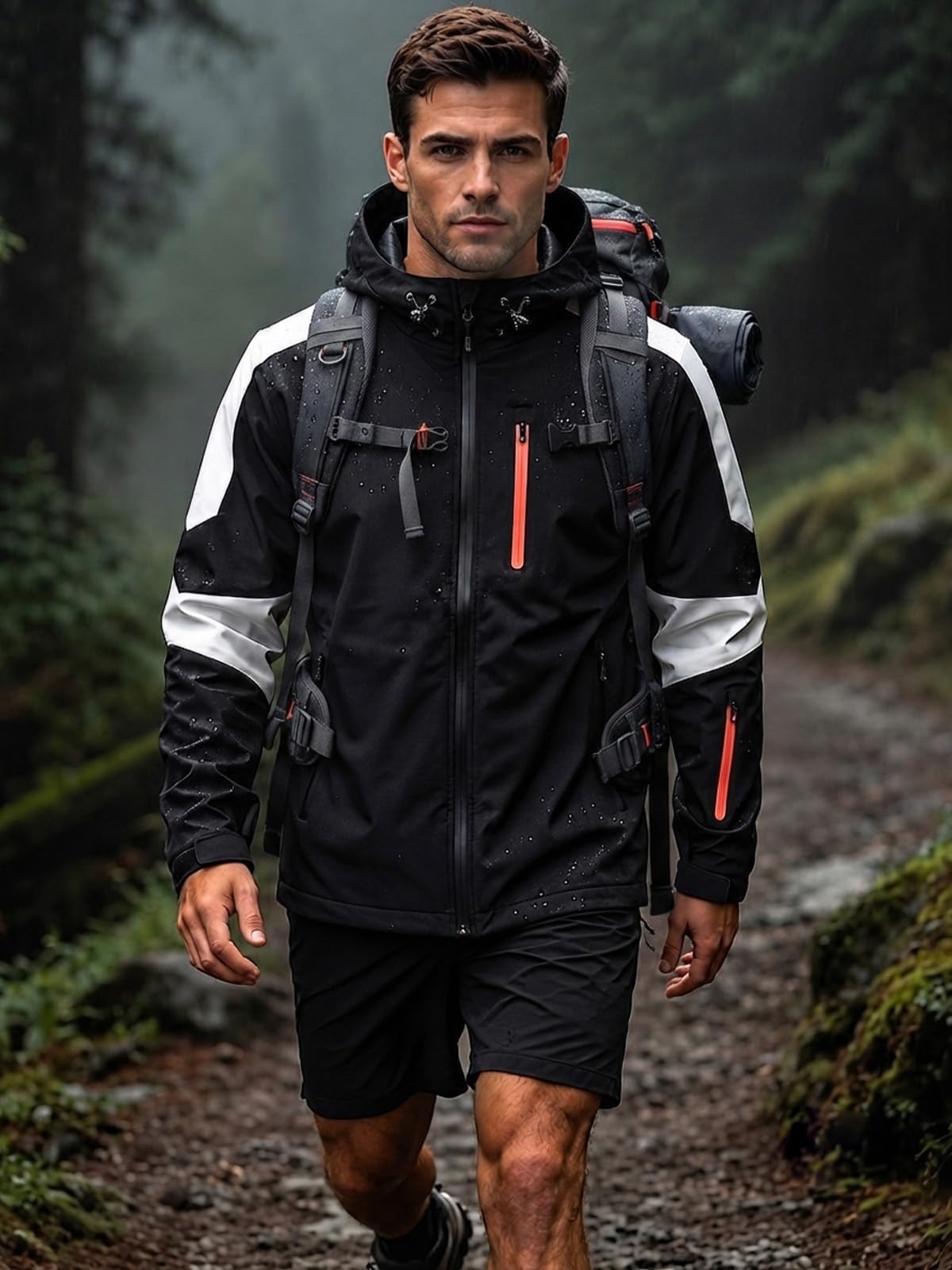 Men's Waterproof Lightweight Softshell Hiking Jacket