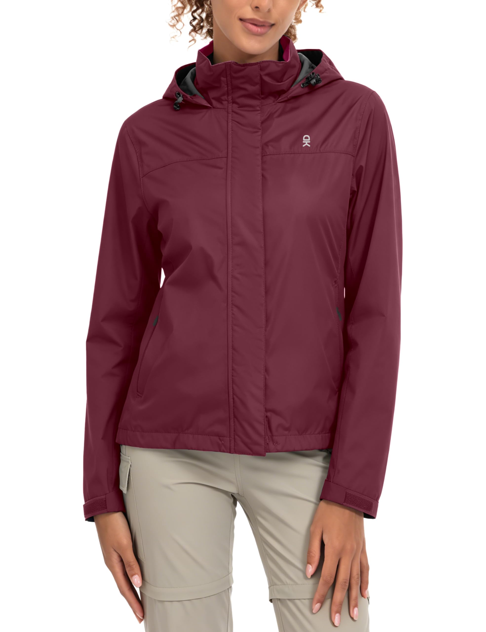 Women's Waterproof Hooded Hiking Rain Jacket