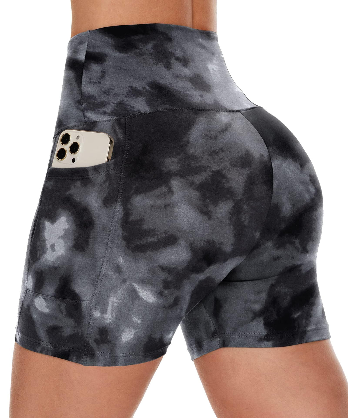 Women's High-Waist Biker Shorts with Pockets