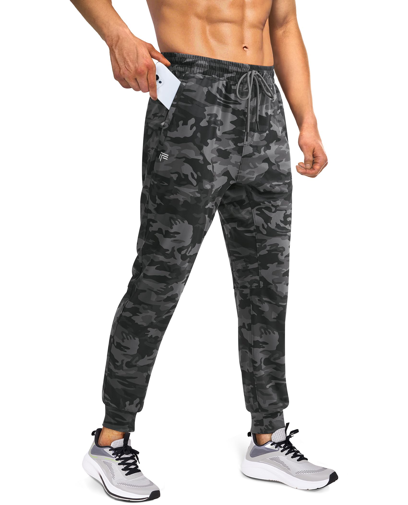 FOGFIRE Mens Joggers with Zipper Pockets Lightweight Sweatpants for Men Pants Athletic Workout Running Track Gym