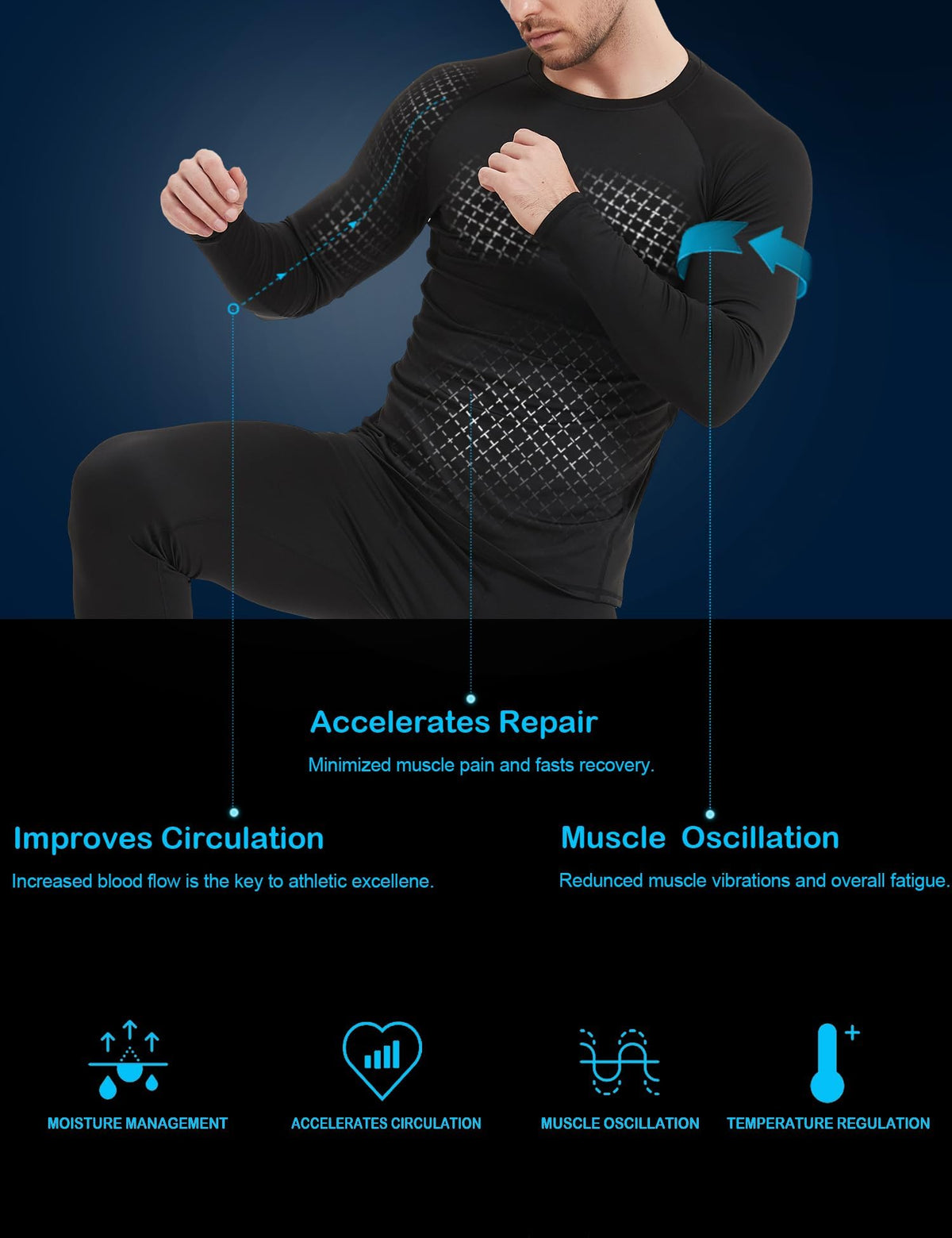 Men's Multi-Pack Long-Sleeve Compression Training Shirts