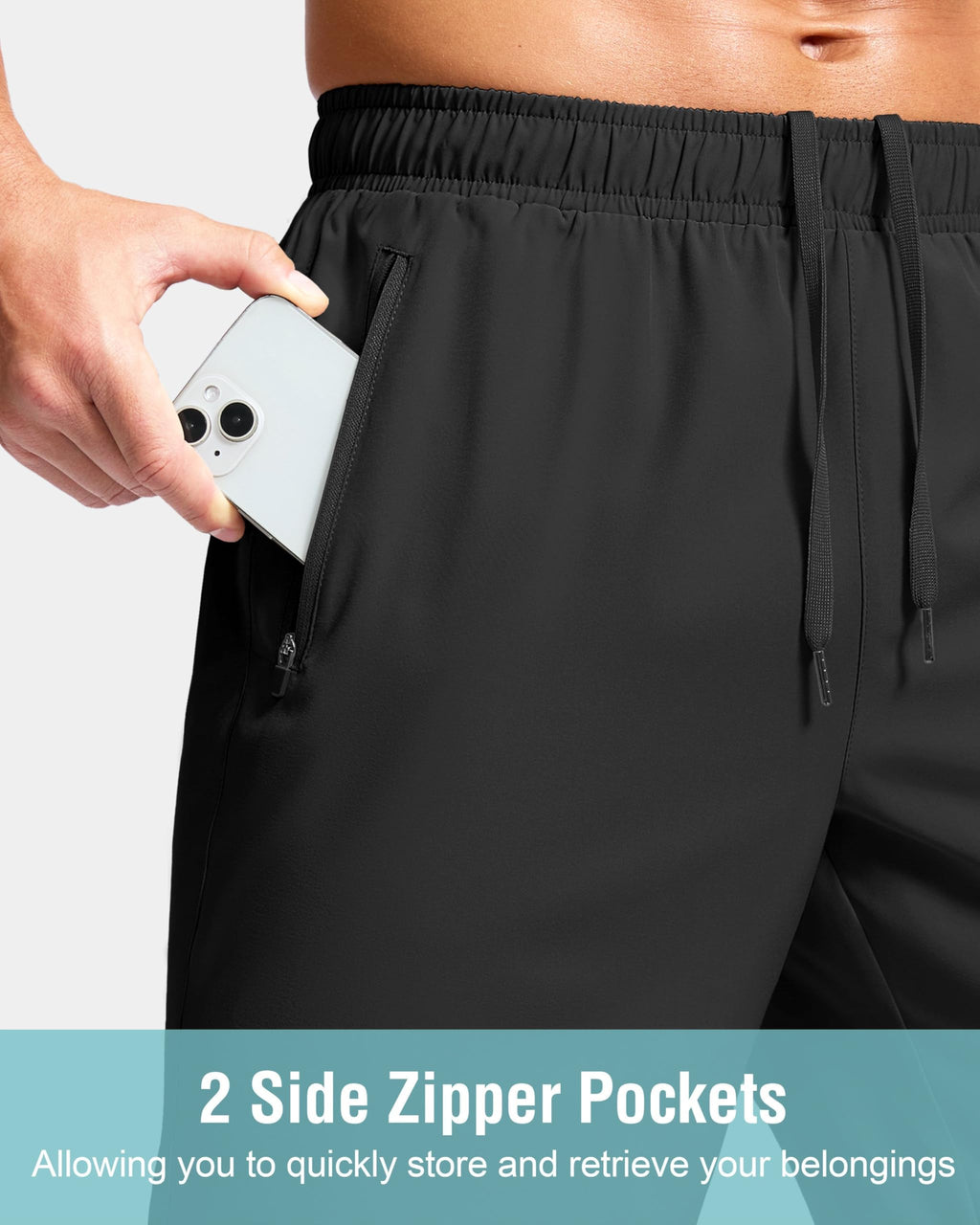 G Gradual Men's Athletic Running Shorts with 2 Zipper Pockets 7"/ 5"/ 9"