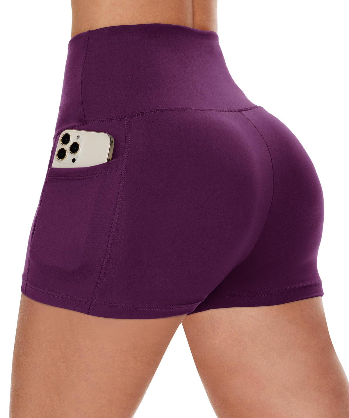Women's High-Waist Biker Shorts with Pockets