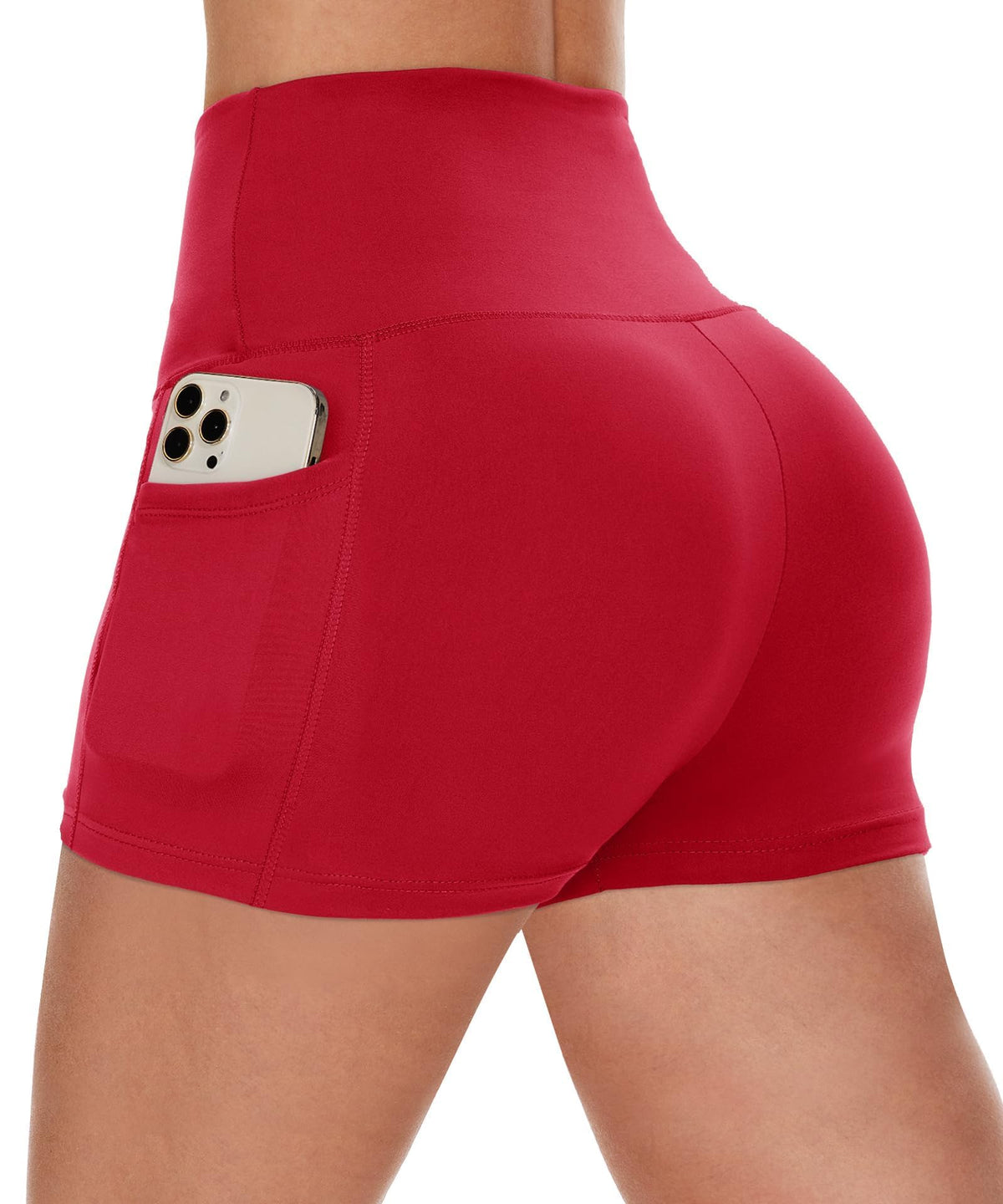 Women's High-Waist Biker Shorts with Pockets